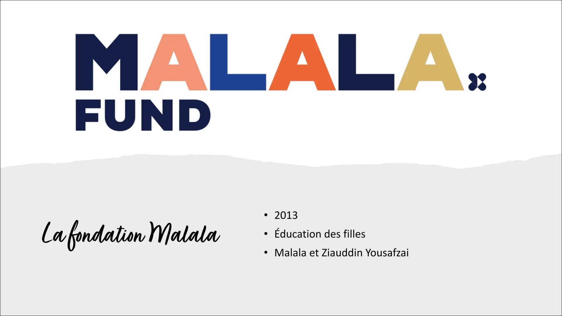 Malala Yousafzai
« Je ne parle pas en mon nom, mais pour
ceux dont on entend jamais la voix, ceux
qui se sont battus pour leurs droits. >> B