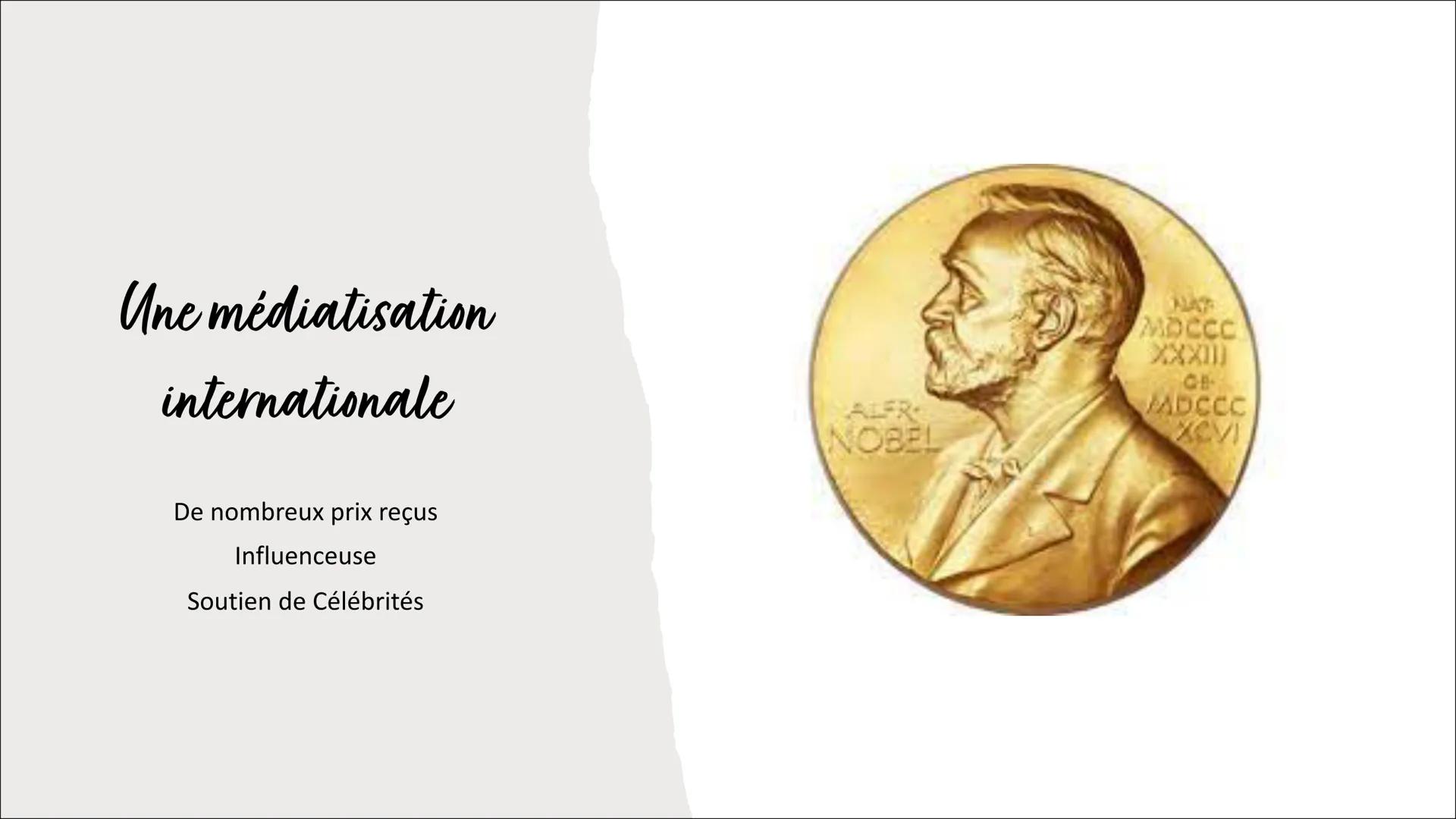 Malala Yousafzai
« Je ne parle pas en mon nom, mais pour
ceux dont on entend jamais la voix, ceux
qui se sont battus pour leurs droits. >> B