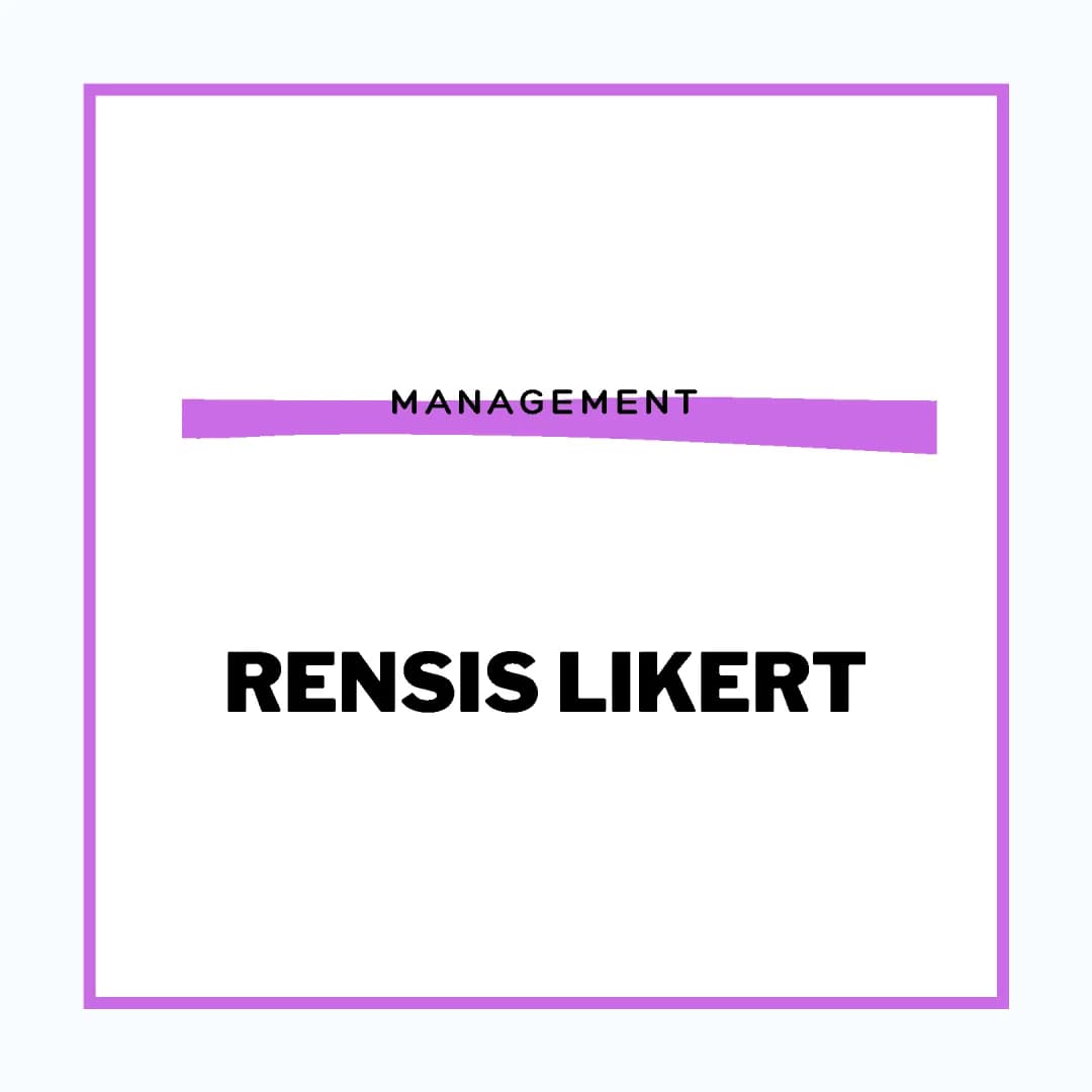 Les 4 styles de direction par Rensis Likert : PDF et livre
