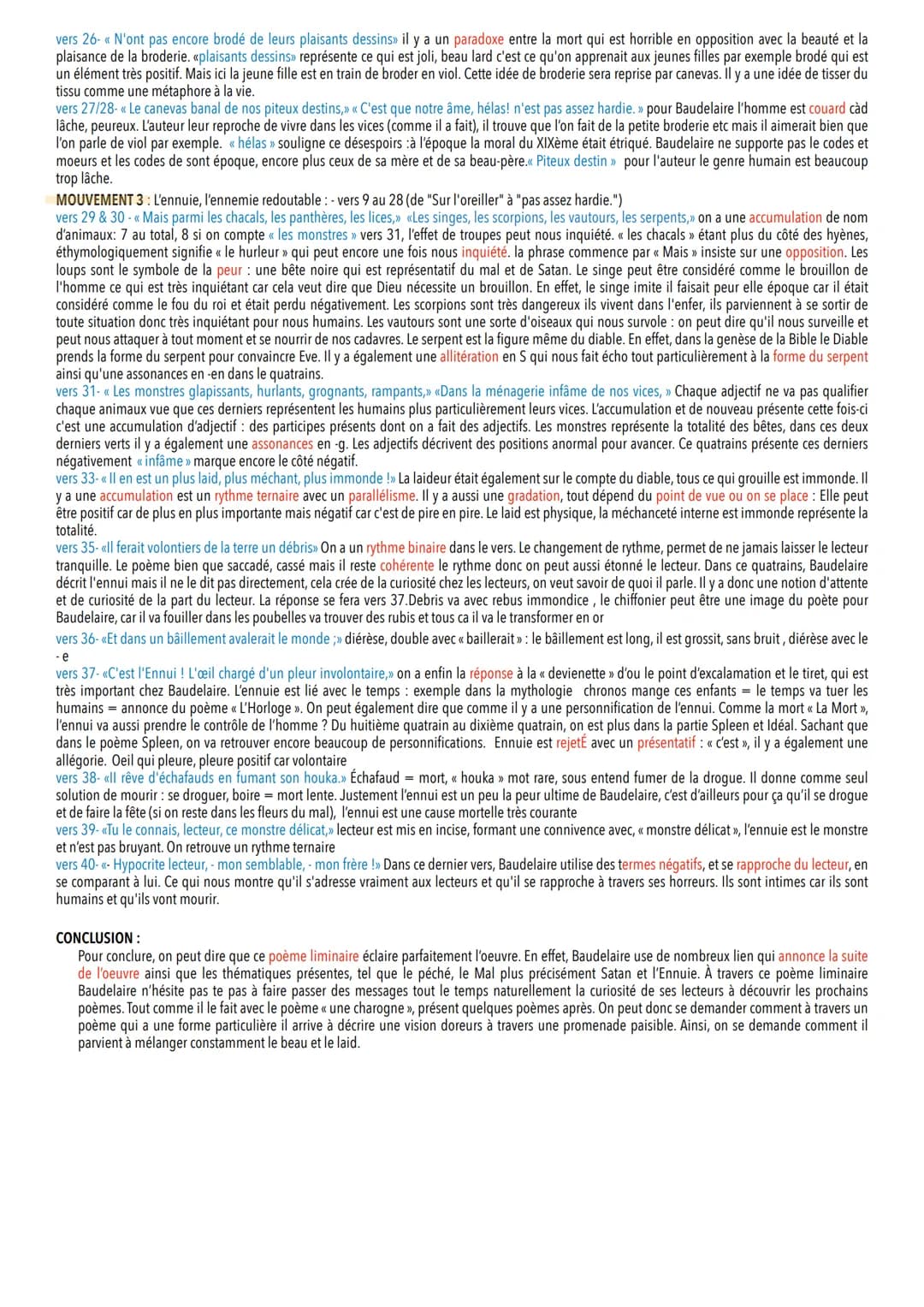 Les Fleurs du Mal & ses oeuvres complémentaires
COMMENTAIRES LINÉAIRES Les Fleurs du Mal_analyse « Au lecteur », LECTURE_PAGES 12 À 13
Charl