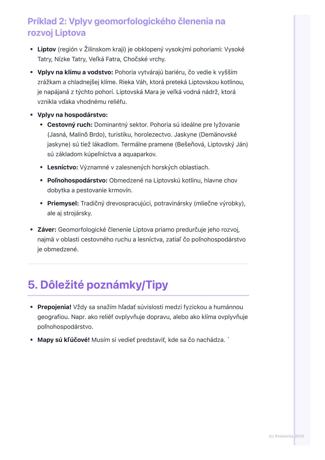 # Geografia Slovenska

## 1. Prehľad geografie Slovenska

Geografia Slovenska je pre mňa kľúčová, lebo nám pomáha pochopiť, kde
žijeme a ako