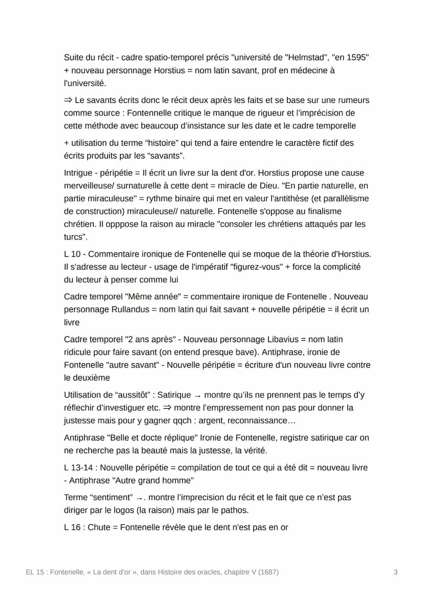 EL 15: Fontenelle, « La dent
d'or », dans Histoire des
oracles, chapitre V (1687)
Created
Files of the text
O Status
Summary done tracker
= 