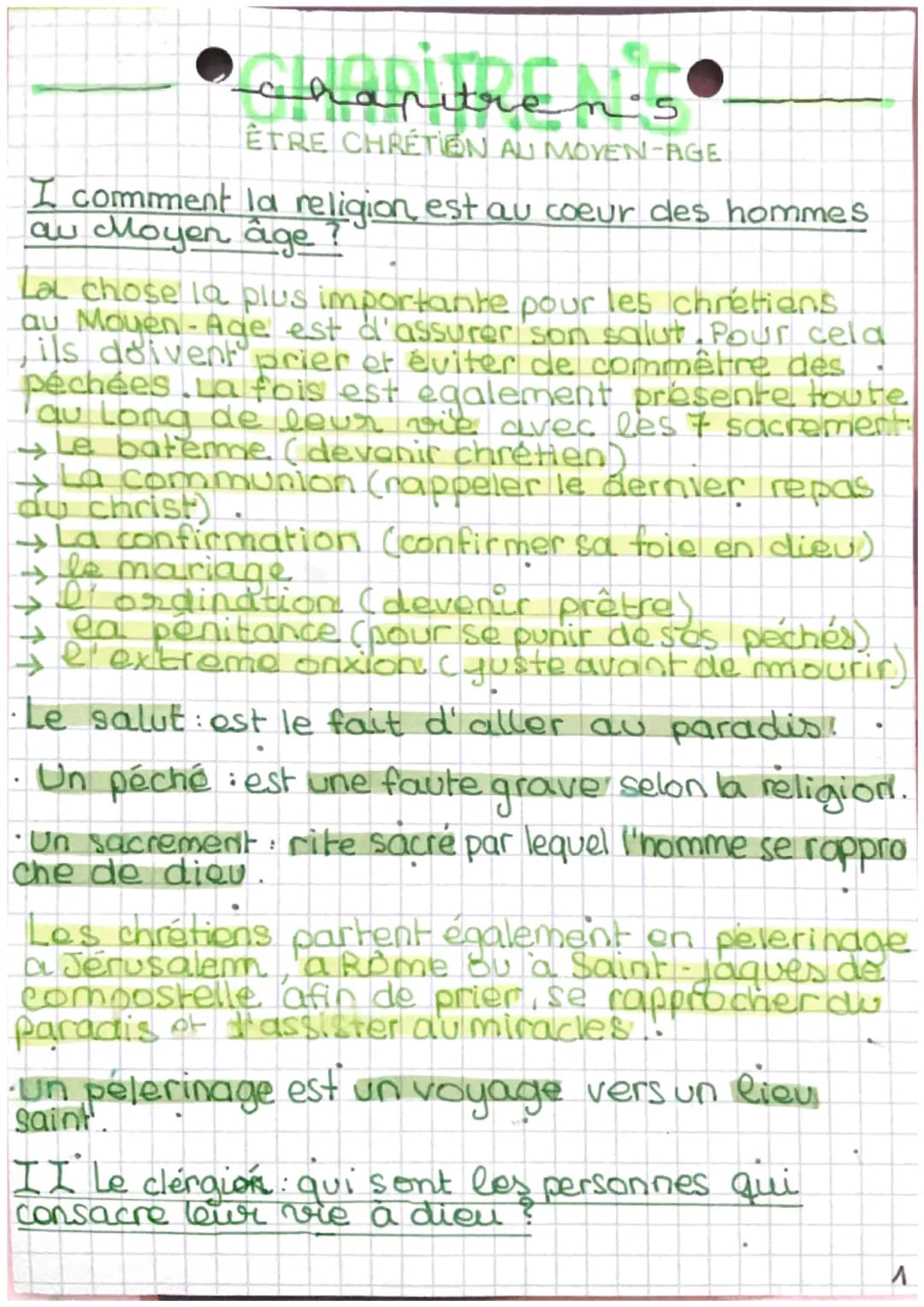 charitren's
ÊTRE CHRÉTIEN AU MOYEN-AGE
I comment la religion est au coeur des hommes
au Moyen âge?
La chose la plus importante pour les chré