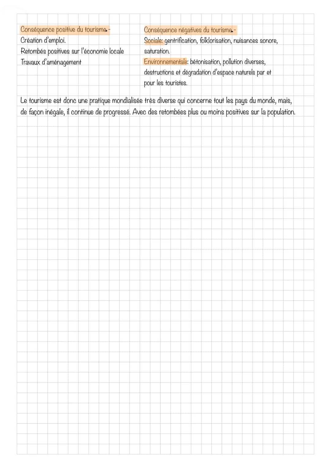 Le tourisme et son espace
Tourisme=pratique qui date du XIXeme siècle. Elle était initialement réservé au jeunes
aristocrates qui partait du