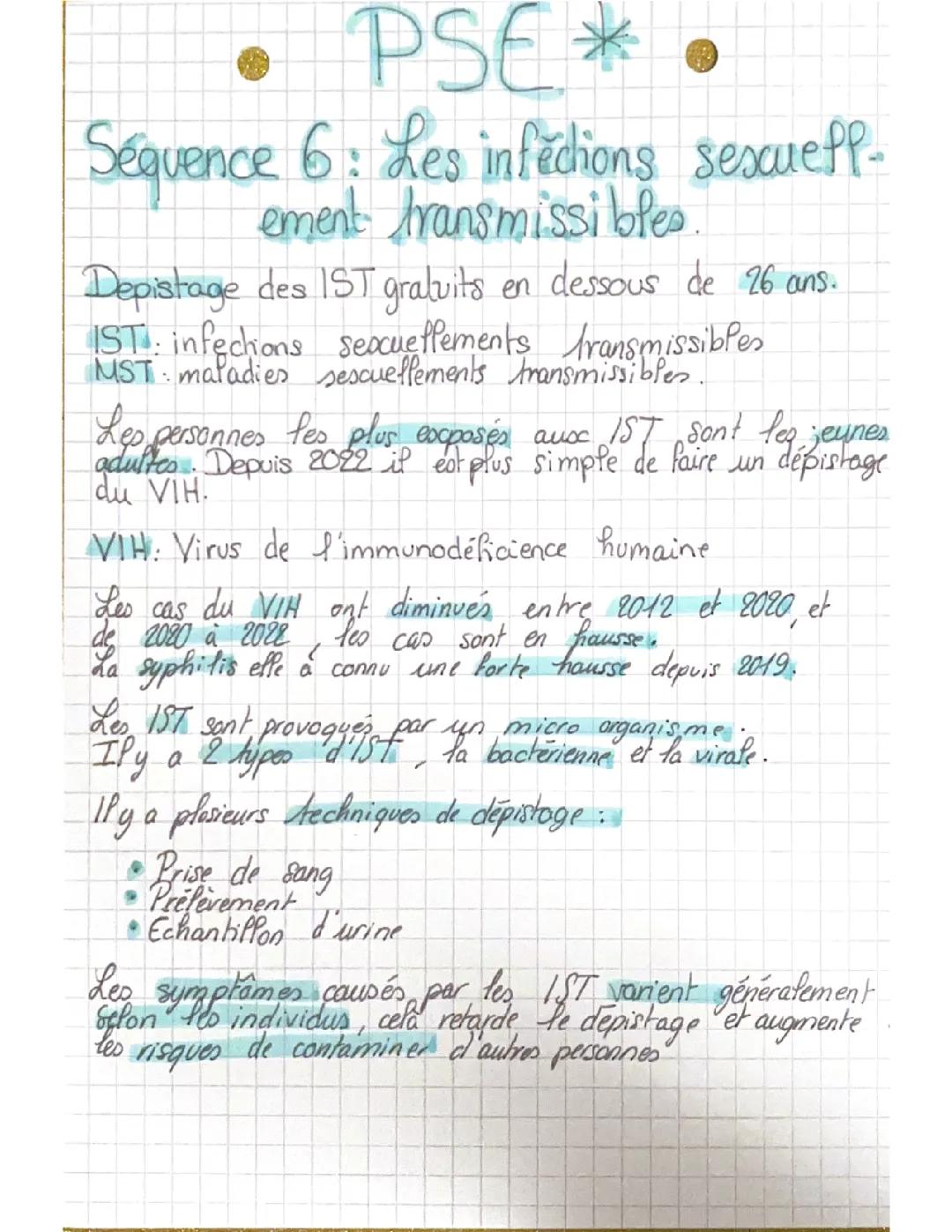 Les infections sexuellements transmissibles 