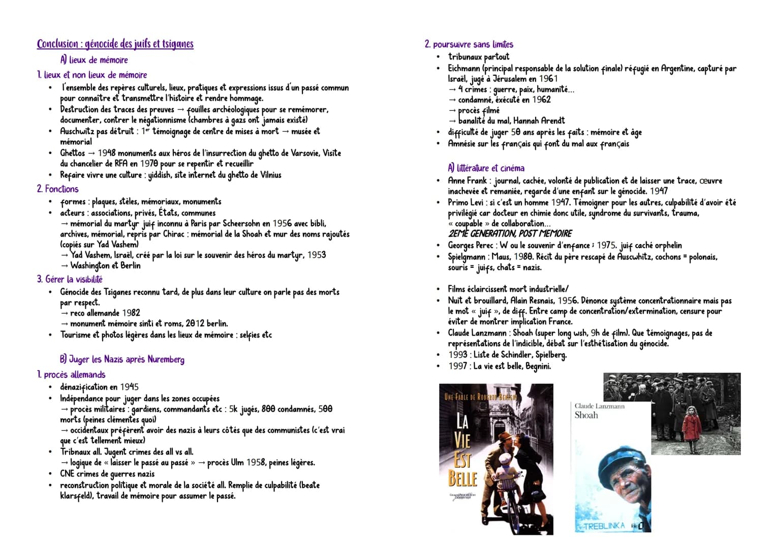 Introduction
.
hggsp
Histoire mémoire et justice.
●
a) la différence entre histoire et mémoire
histoire : science, objective, critique, « tr