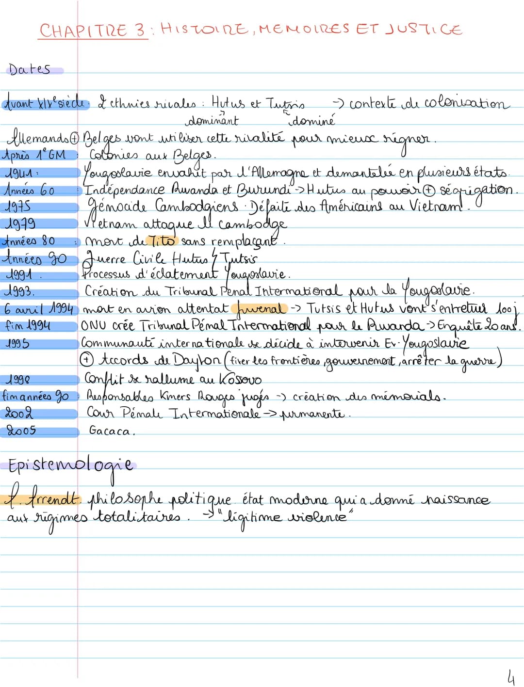 HGGSP
THEME 3 HISTOIRE ET MEMOIRES
CHAPITRE
HISTOIRE ET MEMOIRES,
HISTOIREET JUSTICE
Dates clés
1904-1908
1915
1944
1er génocide Herero et N