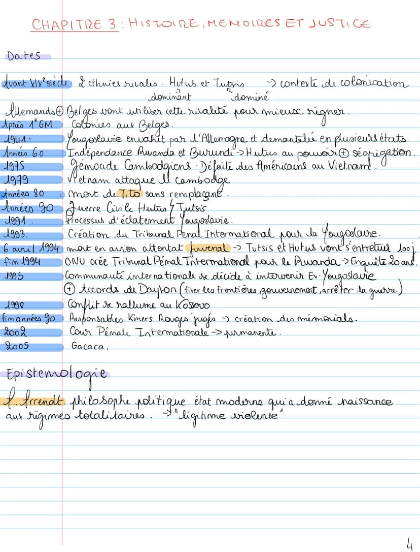 HGGSP
THEME 3 HISTOIRE ET MEMOIRES
CHAPITRE
HISTOIRE ET MEMOIRES,
HISTOIREET JUSTICE
Dates clés
1904-1908
1915
1944
1er génocide Herero et N