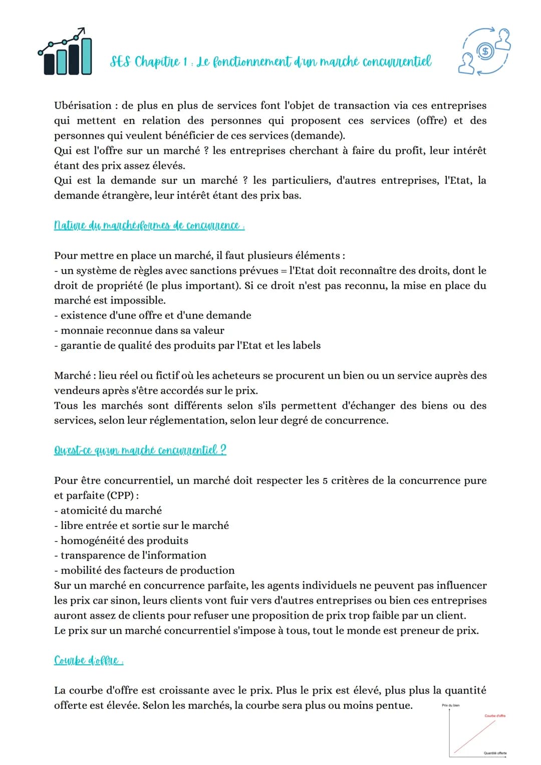 SES Chapitre 1: Le fonctionnement d'un marché concurrentiel
Ubérisation de plus en plus de services font l'objet de transaction via ces entr