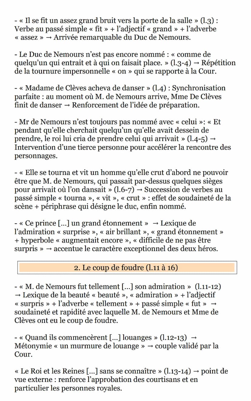 Texte 4: Rencontre au bal – La princesse de Clèves
Madame de la Fayette
Introduction :
Ce texte est un extrait du roman La Princesse de
Clèv