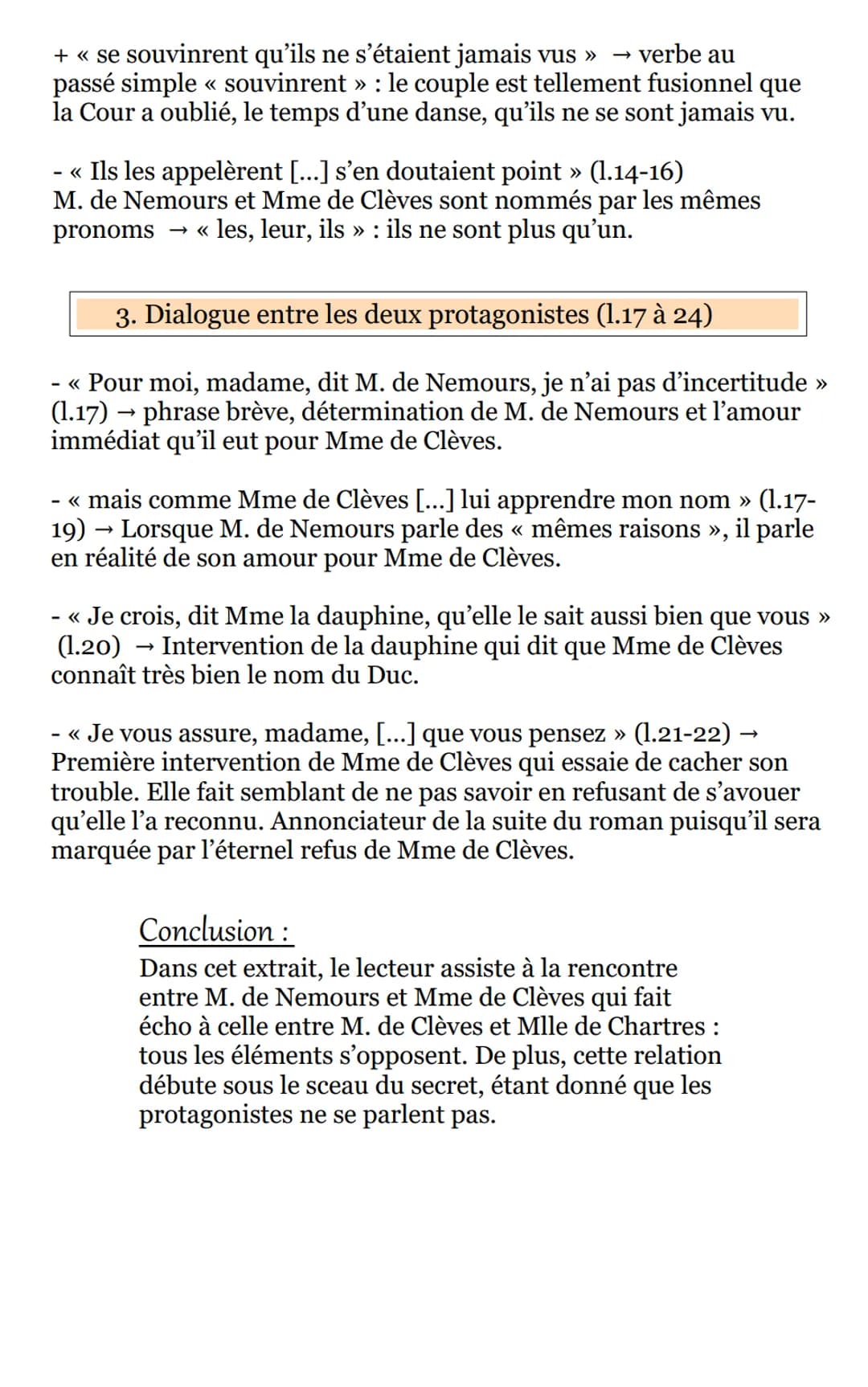 Texte 4: Rencontre au bal – La princesse de Clèves
Madame de la Fayette
Introduction :
Ce texte est un extrait du roman La Princesse de
Clèv