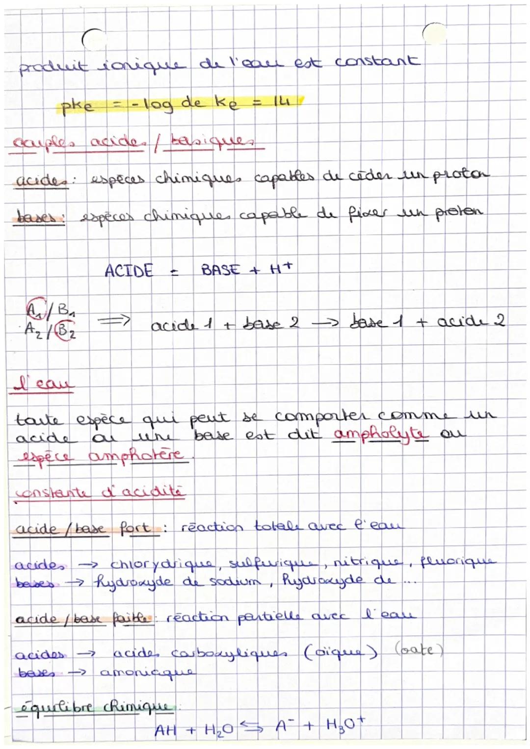 physique

REACTION ACIDE-BASE

mesure des OH

Solution
acide
7
solution
neutre
basique

H
-OH

PH =
-log [H3O+]

[₂어]
10-PH

a retenir
کن
13