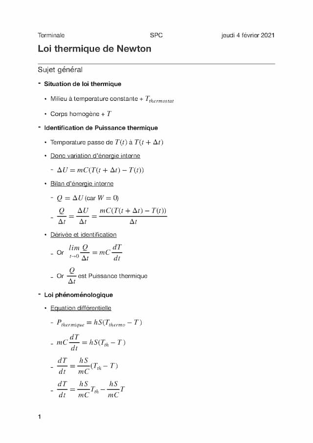 Know Application 3 - Loi thermique de Newton thumbnail