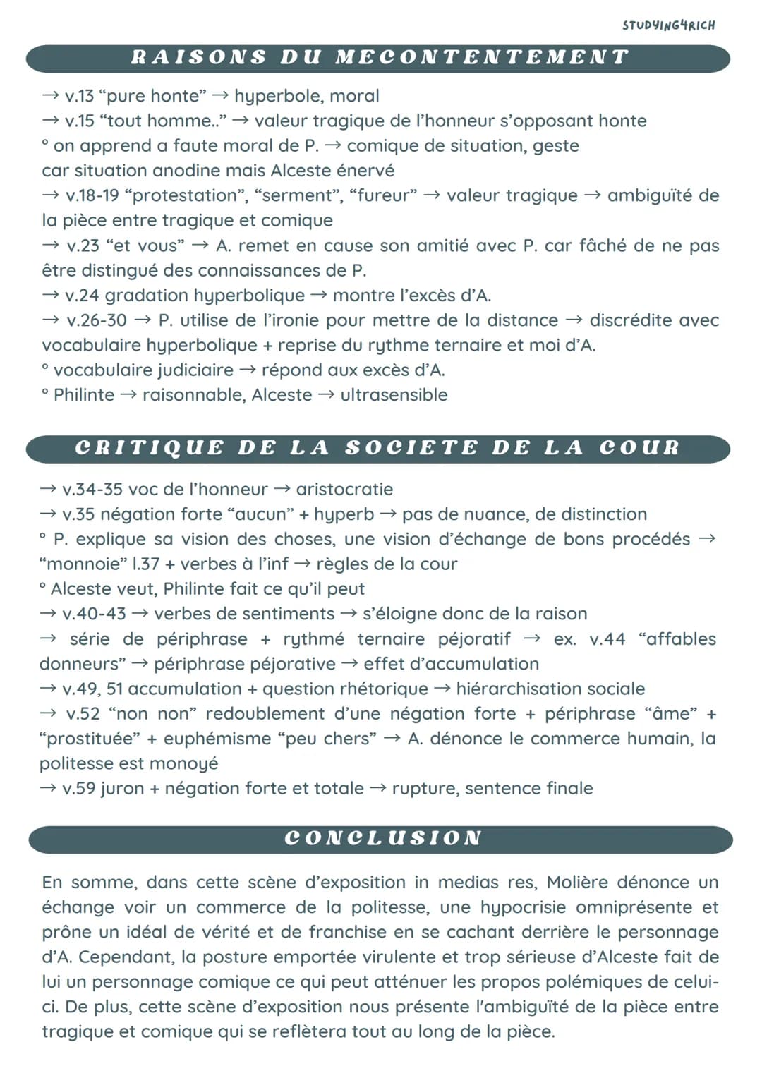 LE MISANTHROPE, acte 1 scène 1+
ORAL, LECTURE LINEAIRE
INTRODUCTION
Le classicisme est un mouvement littéraire du XVIIe siècle qui connaîtra