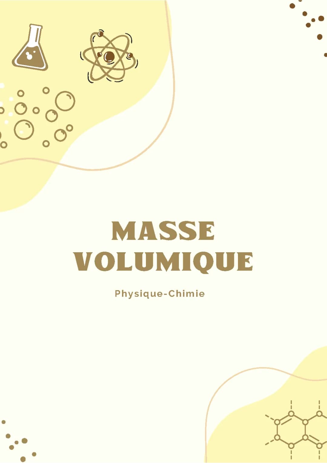Masse volumique Physique Chimie Lycée Collège 