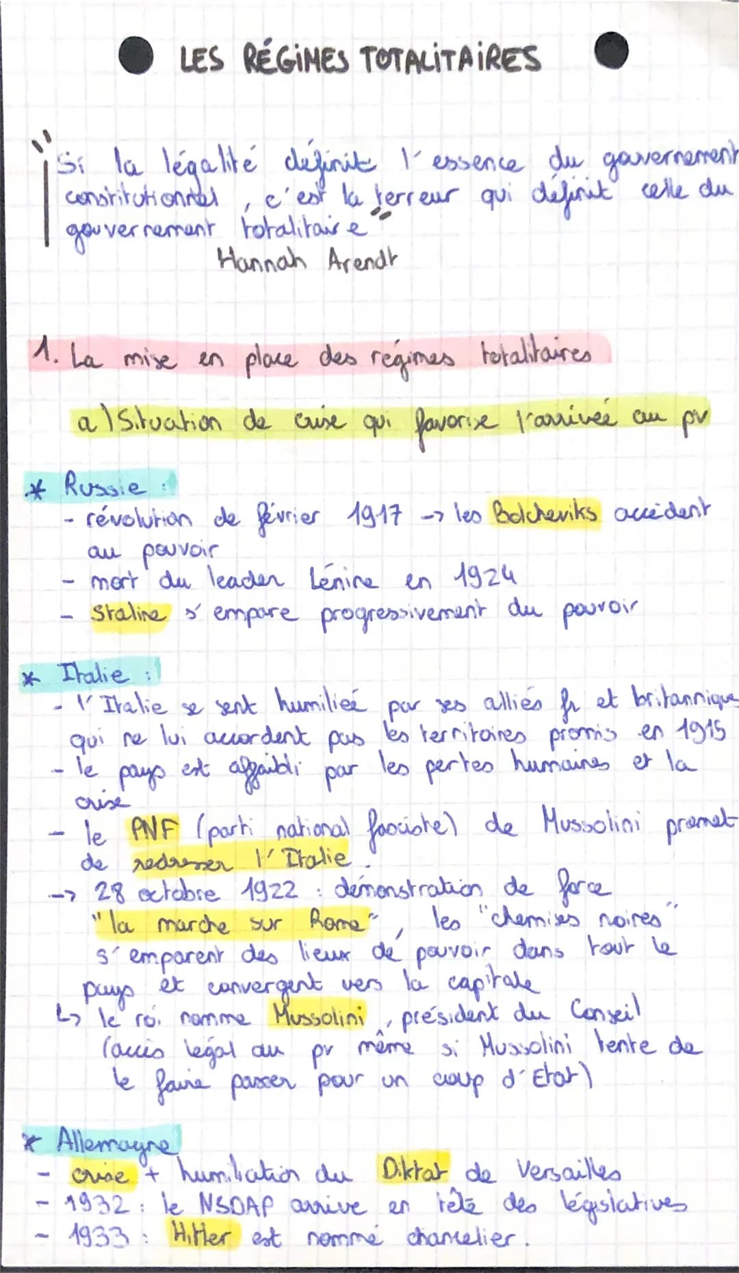 LES RÉGIMES TOTALITAIRES
Si la légalité définit l'essence du gavernement
constitutionnel, c'est la terreur qui définit celle du
gouver
・neme