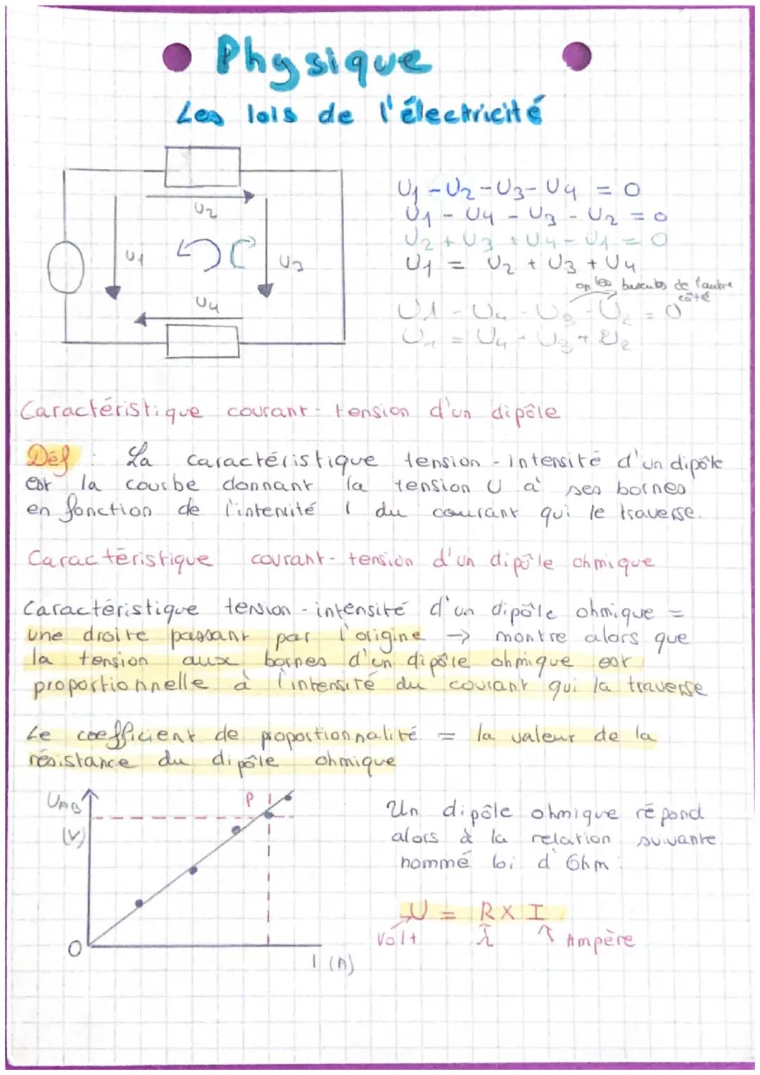 # Physique

## Les lois de l'électricité

Qu'est ce qu'un courant électrique.

Un courant électrique est un déplacement ordonné de
porteurs 