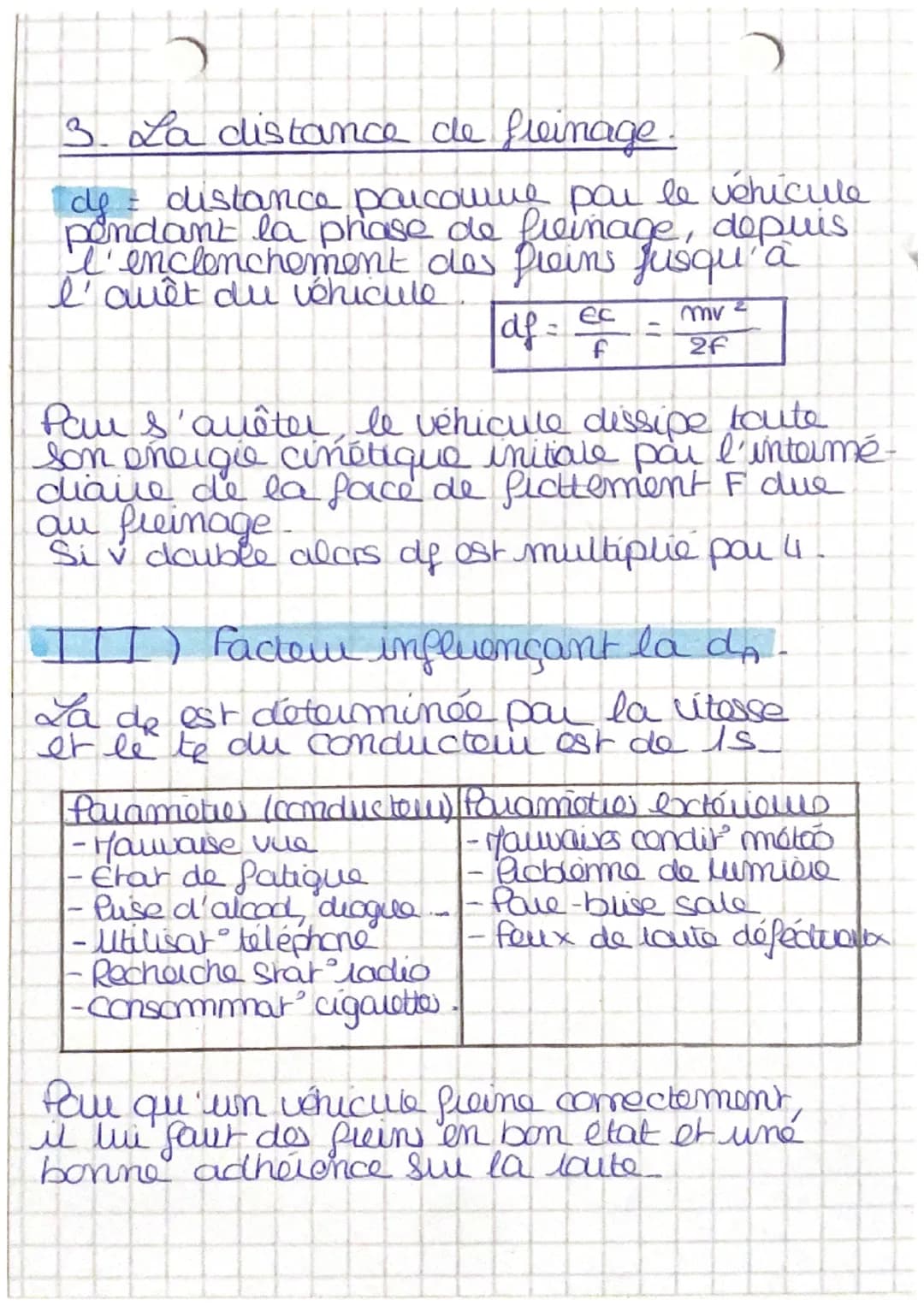 La securite Raitièle
I) L'energie de corps on mouvement.
is I energie cinétique
2
Energie cinétique (ec) =
1
2
2.
Ec est proportionnelle à m