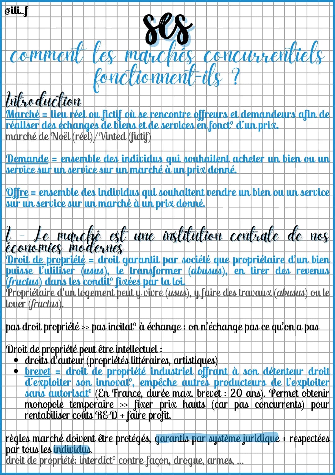SES - ECONOMIE - comment fonctionnent les marchés concurrentiels ?