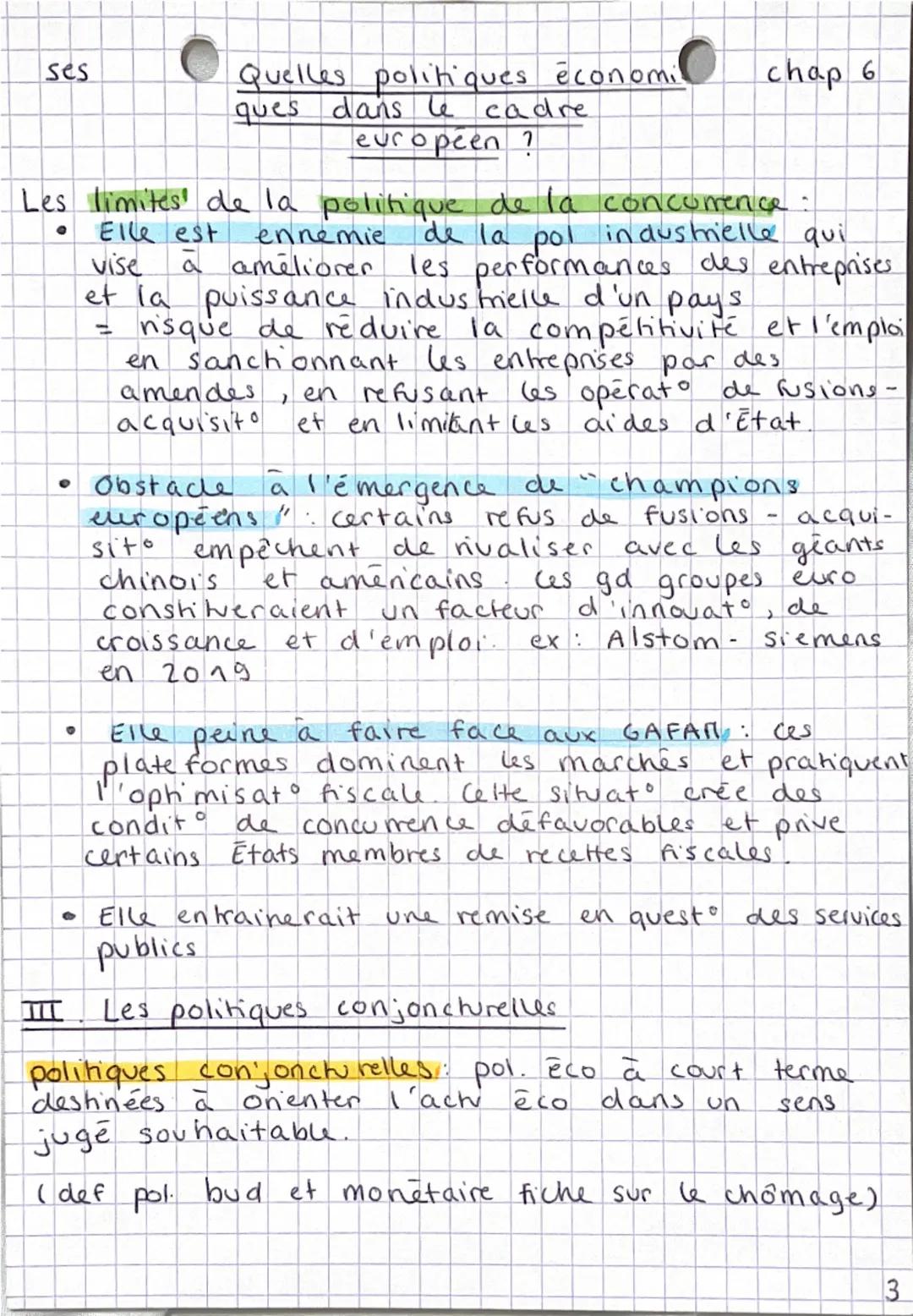 --- OCR Start ---
I
ses
Quelles politiques économi
ques dans le cadre euro
peen?
chap 6
Quelles sont les principales caractéristiques de
I i