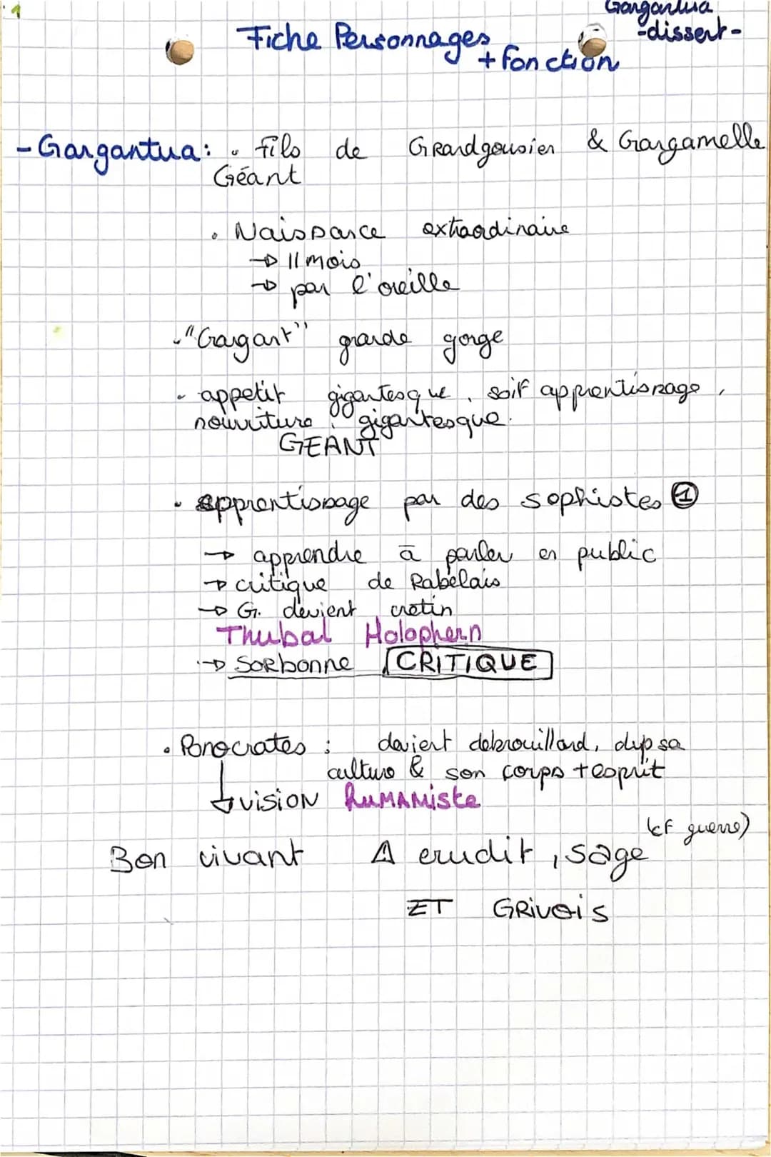 Résumé Gargantua: Personnages, Chapitres et Fiches de Lecture PDF