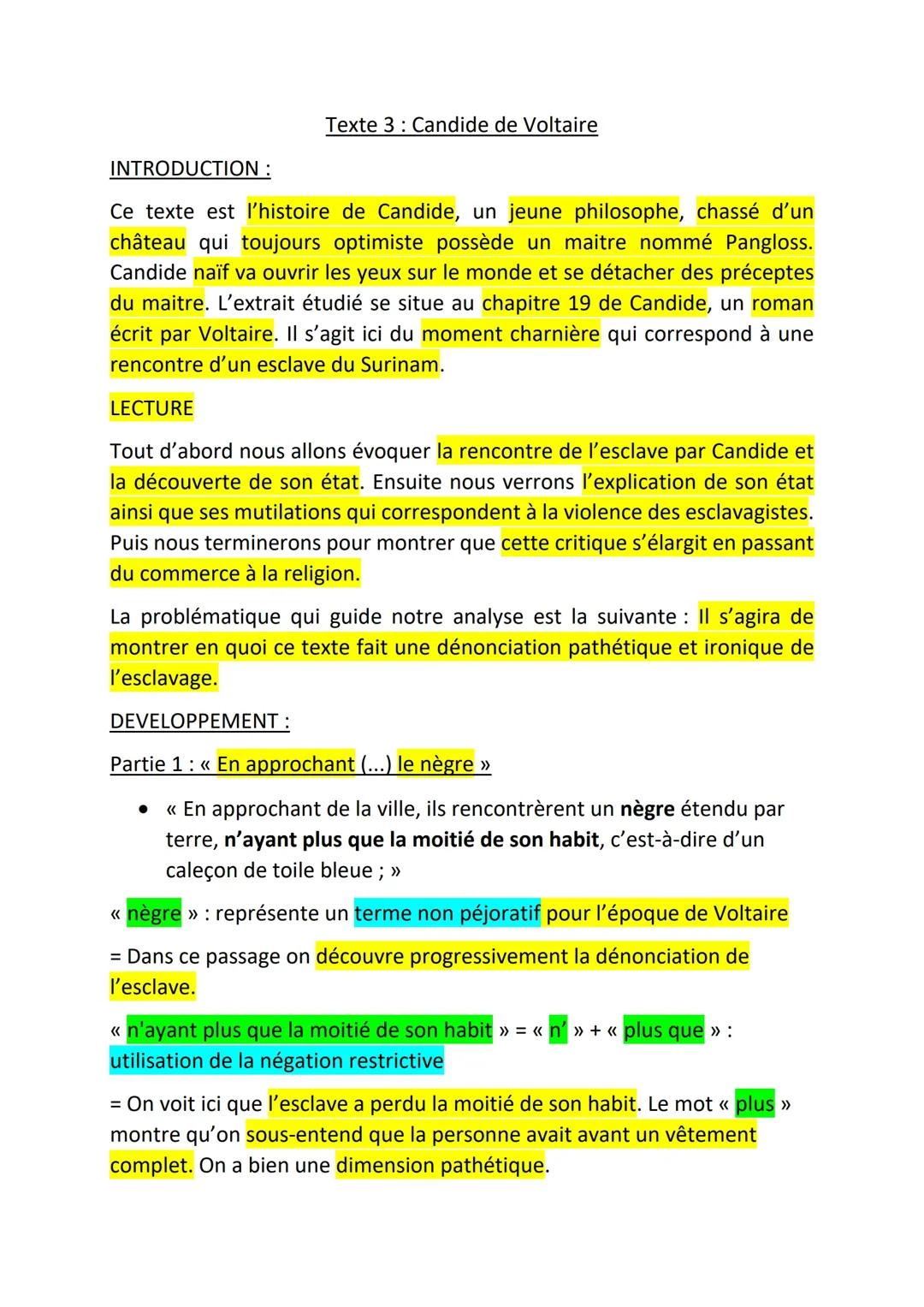 Candide Chapitre 19 Analyse et Problématique - PDF Gratuit