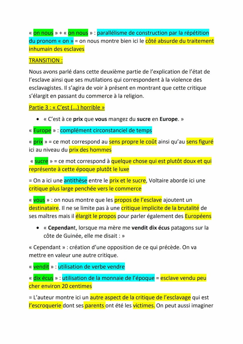 Texte 3: Candide de Voltaire
INTRODUCTION :
Ce texte est l'histoire de Candide, un jeune philosophe, chassé d'un
château qui toujours optimi