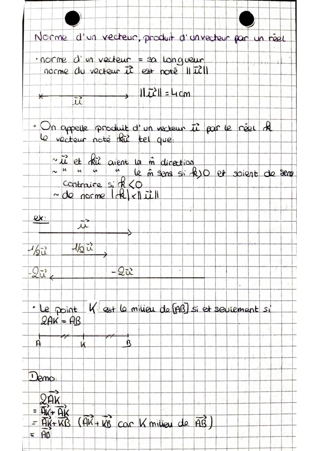•vecteurs •
Transiation et vecteur
A
A
* H
T
I
T
C
H *
a) MN + MR = HP
b) MK
+ NK = MR
Somme de 2 vecteurs
• Relation de Chasles:
Pour tous 