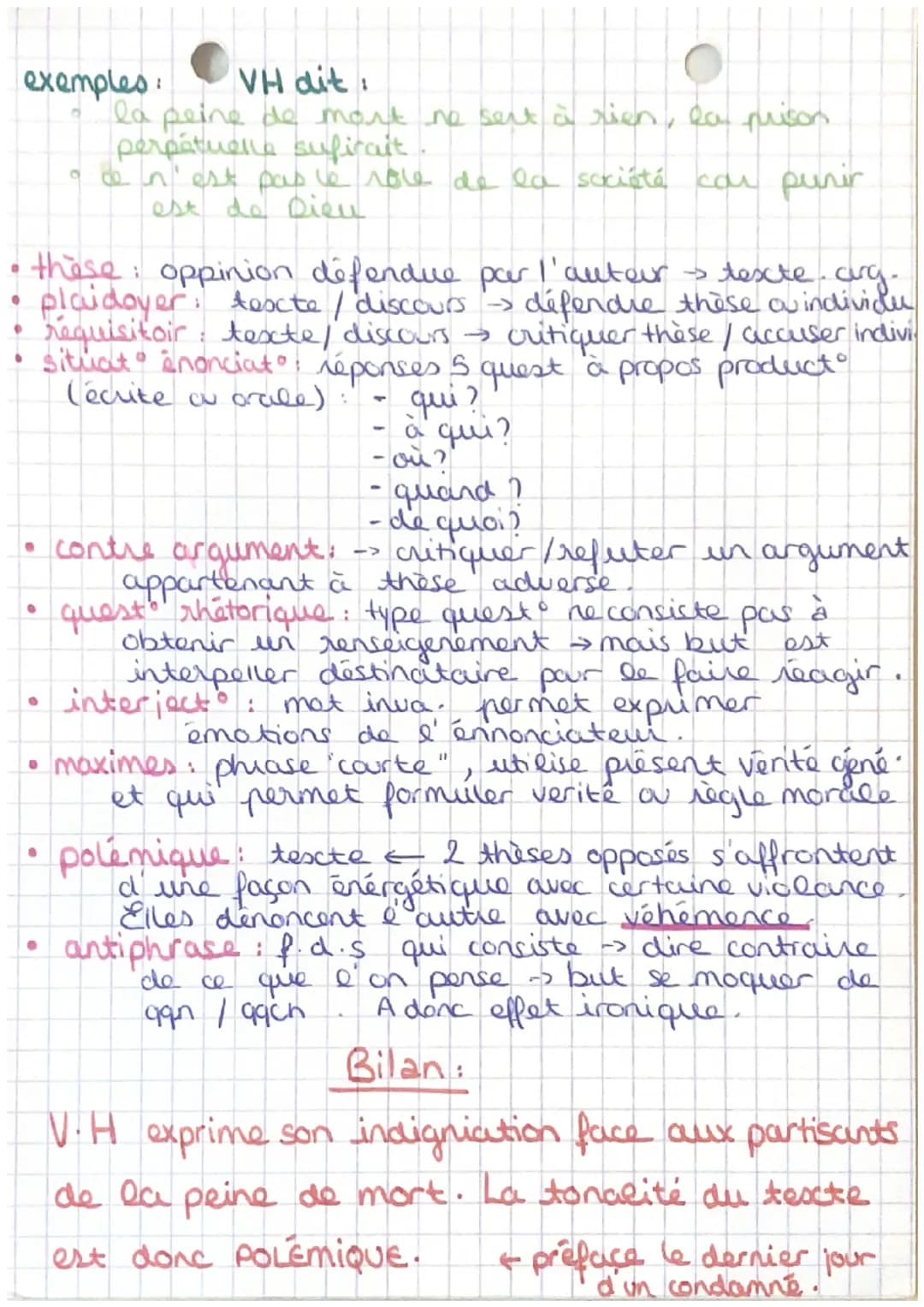 РА
Séquences:
O Contre peine de mort »
o littérature d'idées :
avis, opinion
genee litteraire ->
transmettre idée,
sur thème / sujet.
to uti