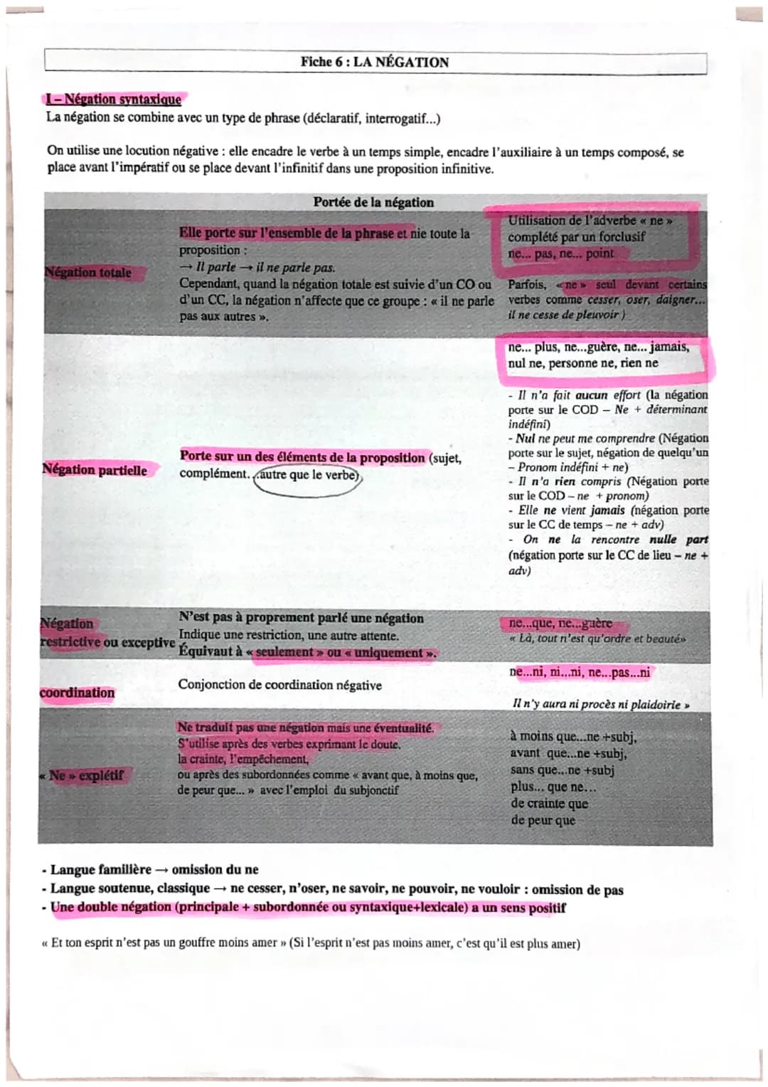 CLASSE
NOM/
SUBSTANTIF
DÉTERMINANT
Article défini /
indéfini ou partitif
démonstratif
possessif
indéfini
Interrogatif ou
exclamatif
Numéral
