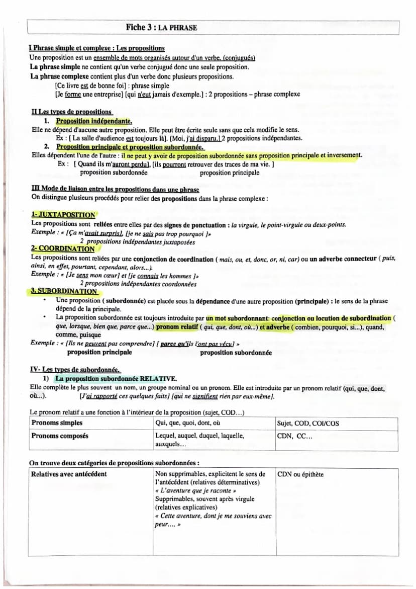 CLASSE
NOM/
SUBSTANTIF
DÉTERMINANT
Article défini /
indéfini ou partitif
démonstratif
possessif
indéfini
Interrogatif ou
exclamatif
Numéral
