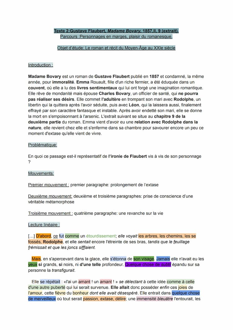 Know Texte Madame Bovary II,9 de Gustave Flaubert thumbnail