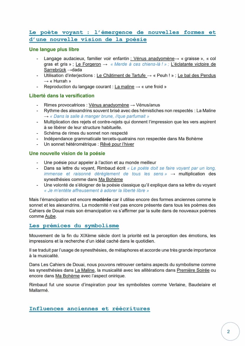 --- OCR Start ---
Dissertation Rimbaud : les
thèmes majeurs des Cahiers de
Douai
La révolte dans Les Cahiers de Douai
Rimbaud vit dans une é