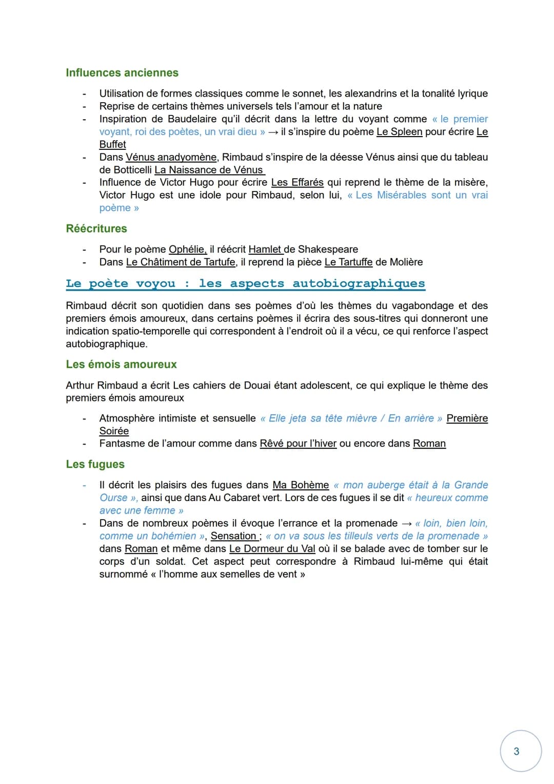 --- OCR Start ---
Dissertation Rimbaud : les
thèmes majeurs des Cahiers de
Douai
La révolte dans Les Cahiers de Douai
Rimbaud vit dans une é
