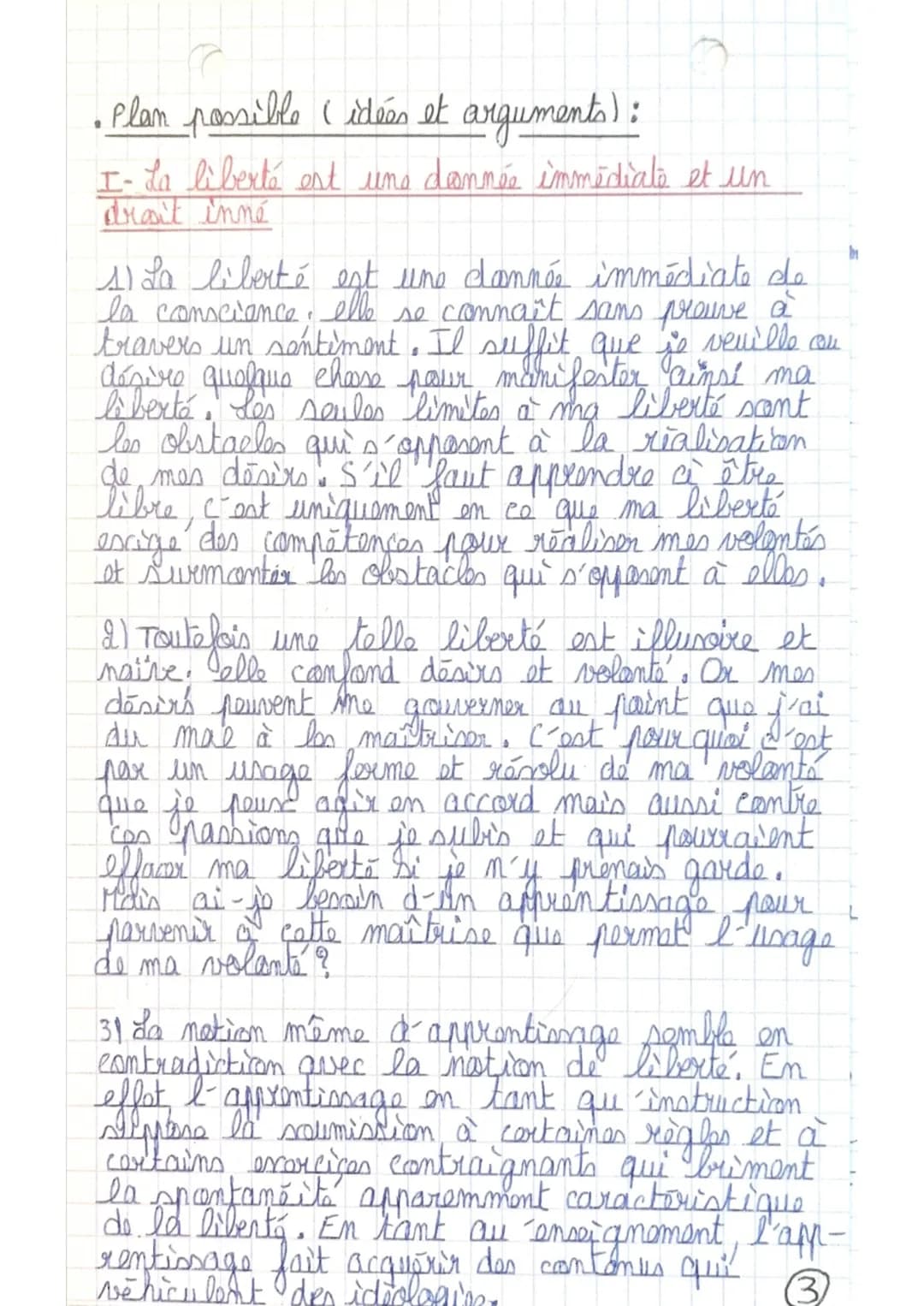 Doit
on apprendre
à être libre?
VIL
1 À faire
au bravillion)
• Analyse des termes du sujet;
Faut-il : du verbe falloir,
L> exprime la nécess
