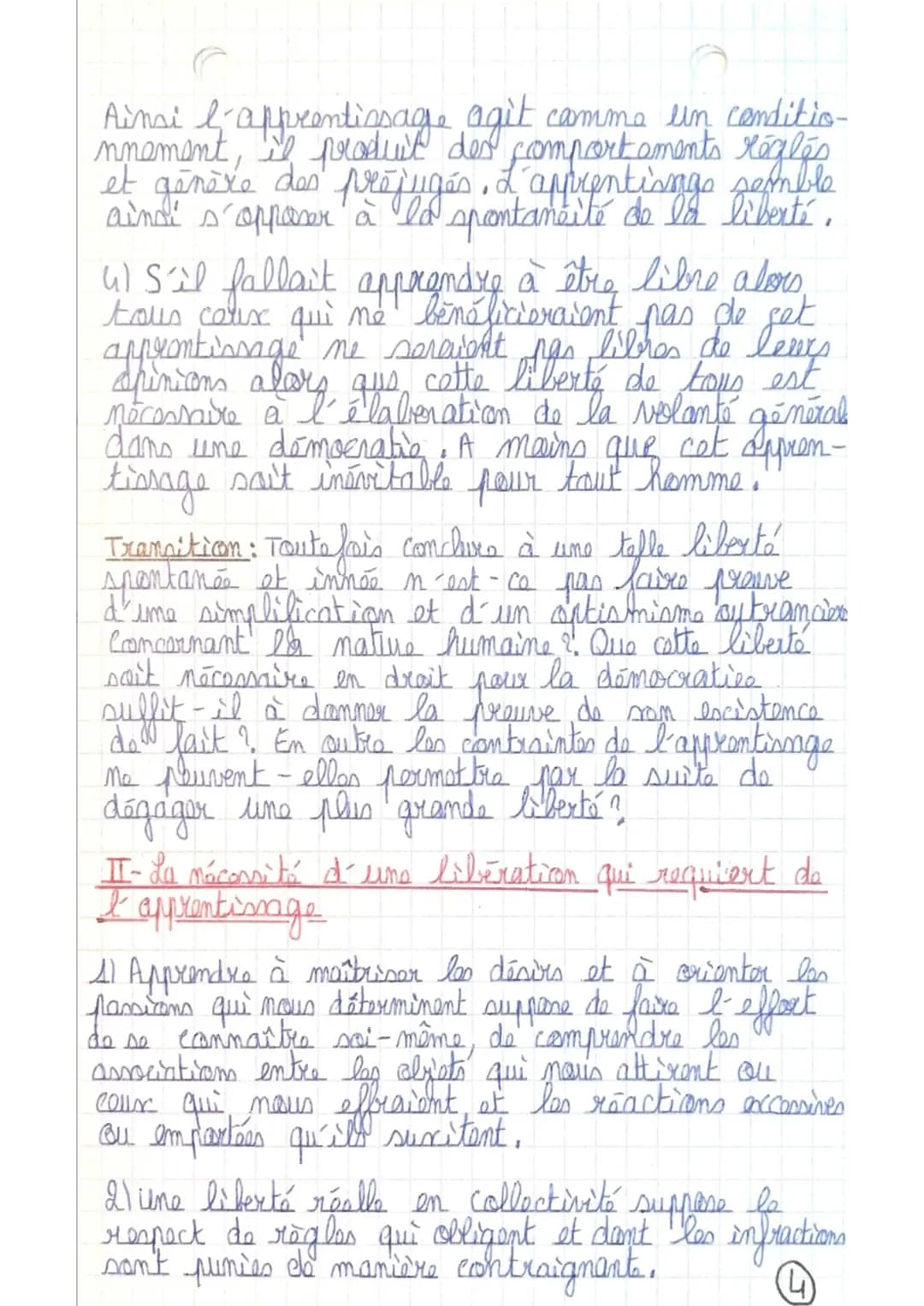 Doit
on apprendre
à être libre?
VIL
1 À faire
au bravillion)
• Analyse des termes du sujet;
Faut-il : du verbe falloir,
L> exprime la nécess
