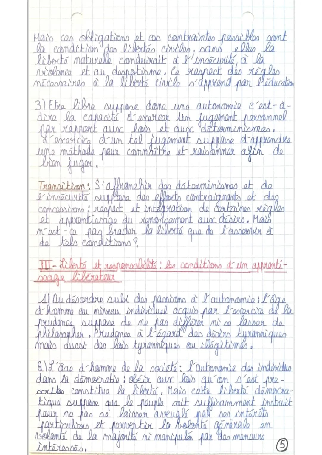 Doit
on apprendre
à être libre?
VIL
1 À faire
au bravillion)
• Analyse des termes du sujet;
Faut-il : du verbe falloir,
L> exprime la nécess