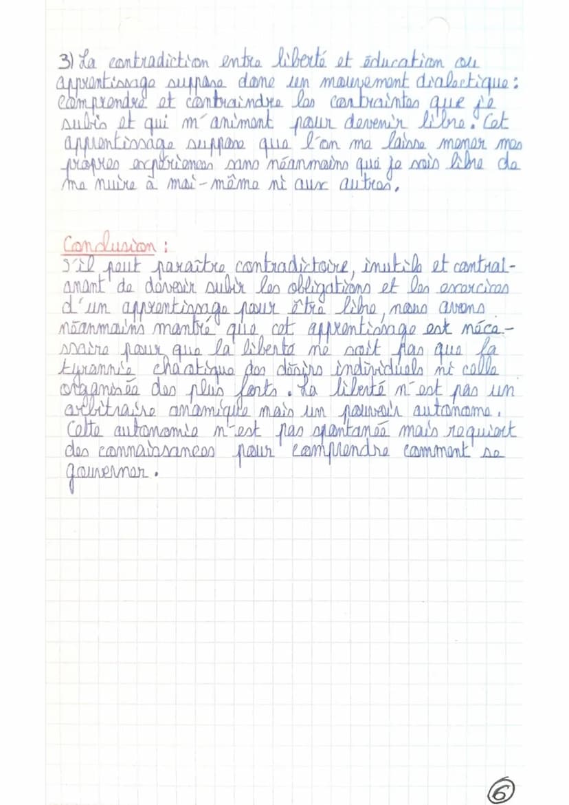 Doit
on apprendre
à être libre?
VIL
1 À faire
au bravillion)
• Analyse des termes du sujet;
Faut-il : du verbe falloir,
L> exprime la nécess