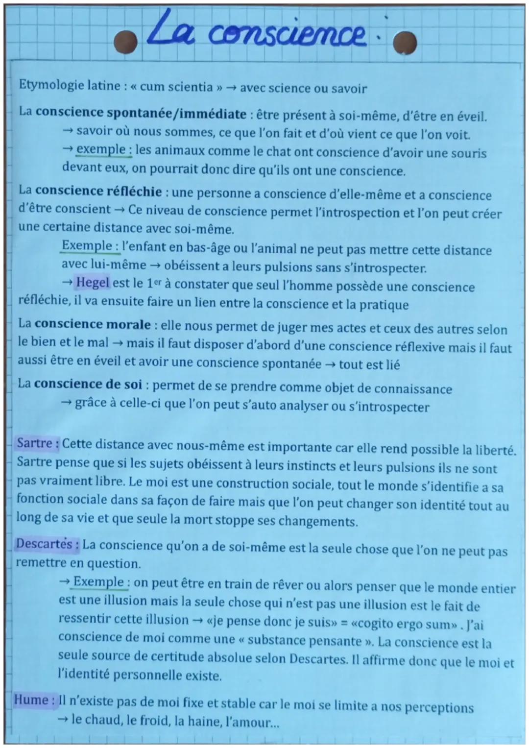 La conscience 