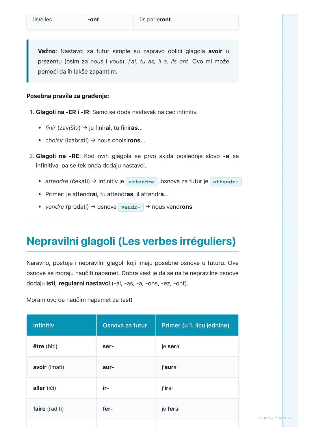 # Futur Simple

## Uvod u futur simple

Futur simple je prosto buduće vreme u francuskom jeziku. Koristimo ga da
govorimo o radnjama koje će