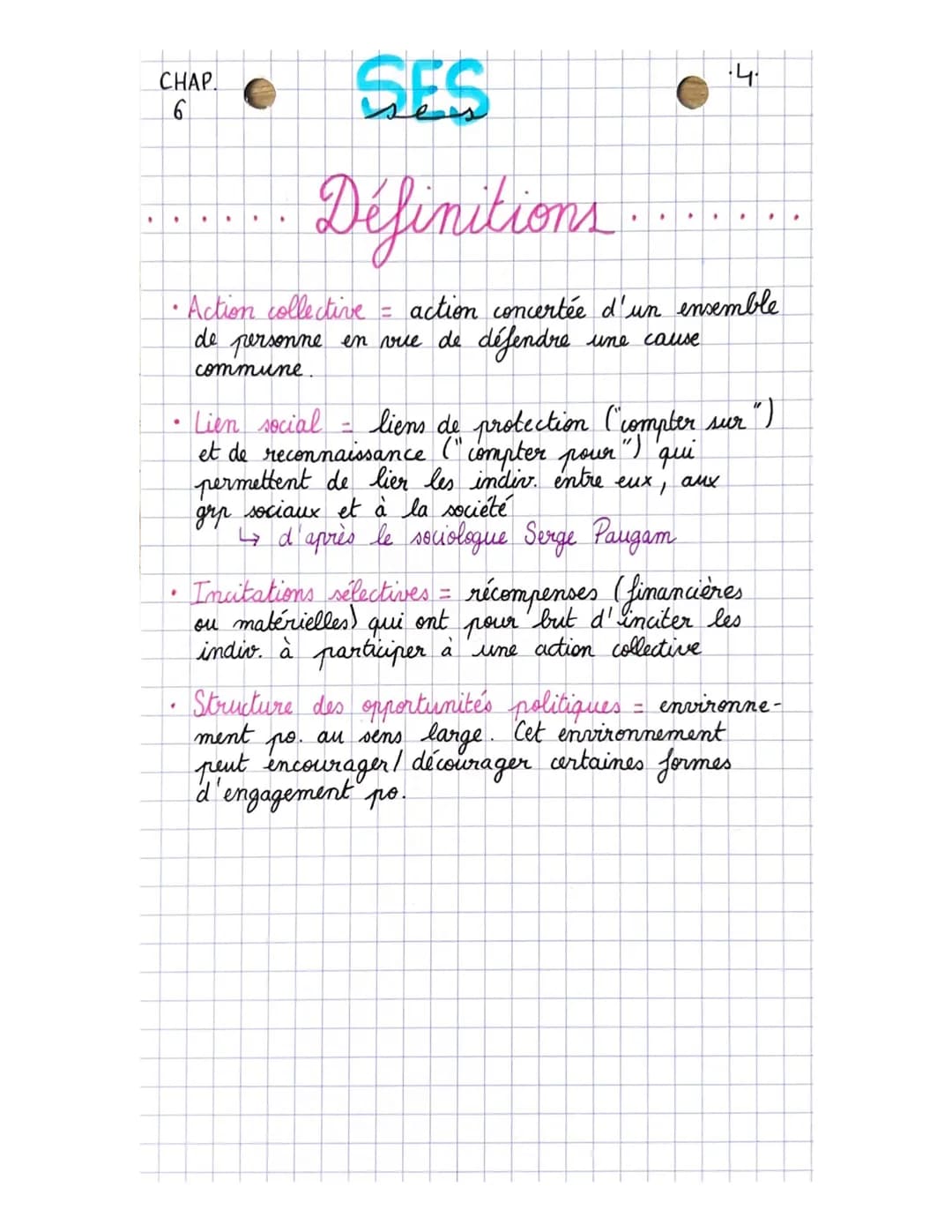 SES
Comment expliquer l'engagement politique au sein
des société's démocratiques ?
sciences politique
CHAP
6
Engagement politique → ensemble