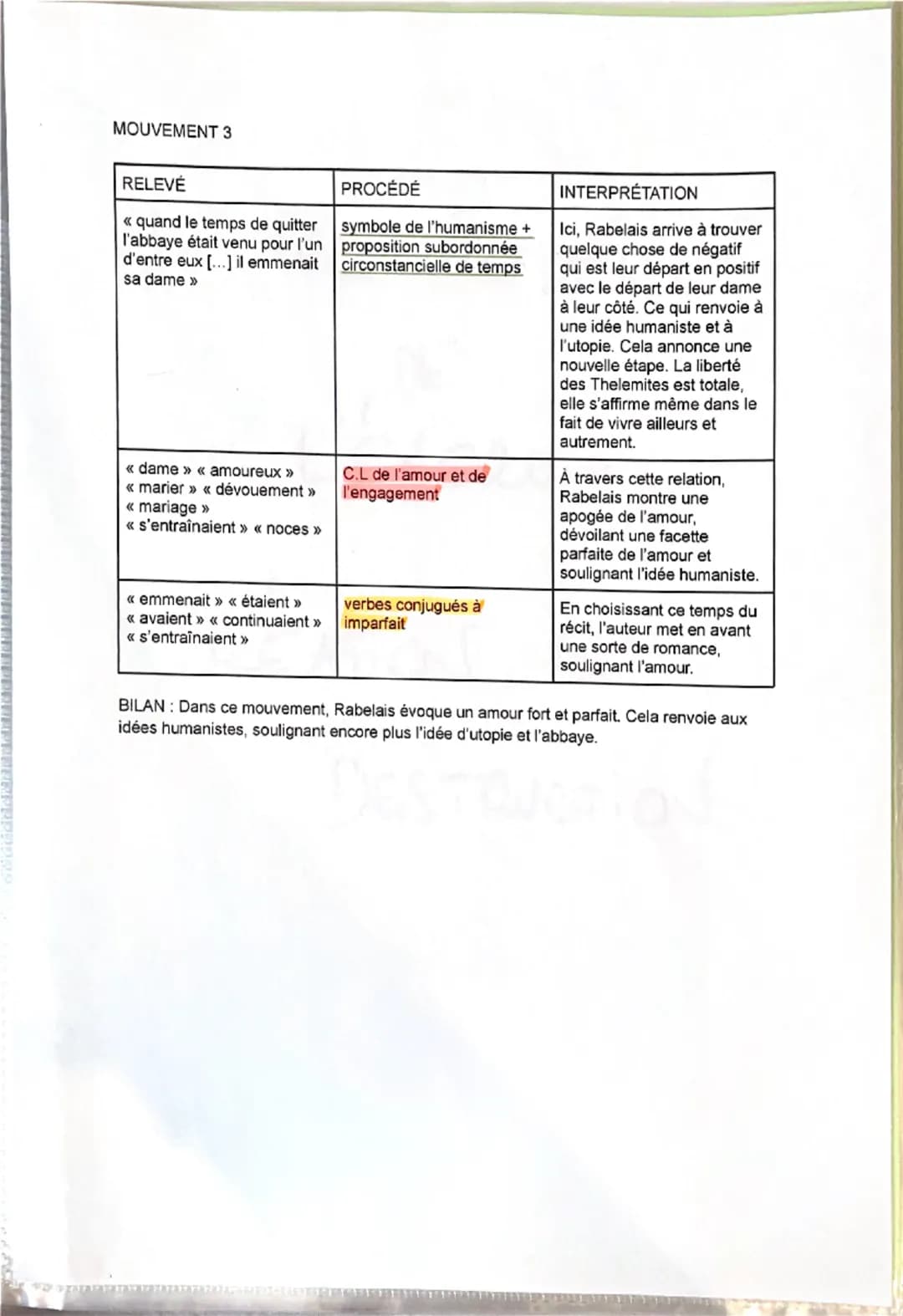 8
Séquence 3: Gargantua de Rabelais.
Parcours << Rire et savoir >>.
«
Lecture linéaire 4: L'Abbaye de Thélème.
5
Toute leur vie était employ