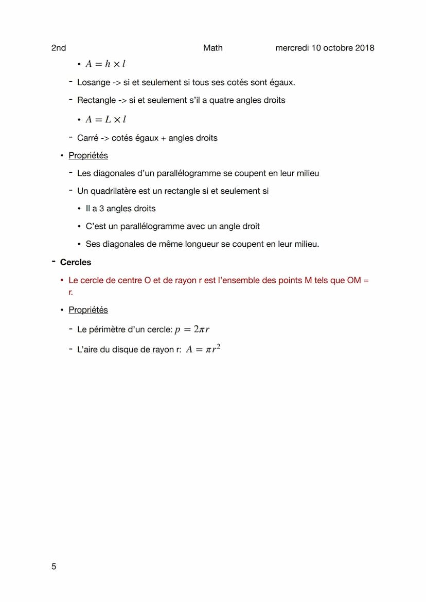 2nd
Figures géométrie plane
Rappels
1
Droites particulières
●
•
Math
●
mercredi 10 octobre 2018
Parallélisme
- Définition -> Deux droites (d