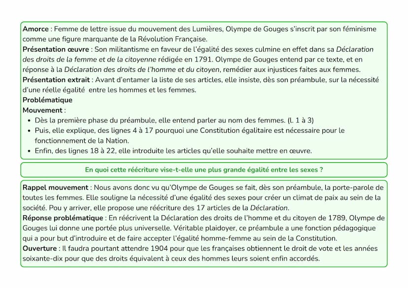 En quoi cette réécriture vise-t-elle une plus grande égalité entre les sexes?
Enumération /rythme ternaire = concerne toutes les femmes, sol