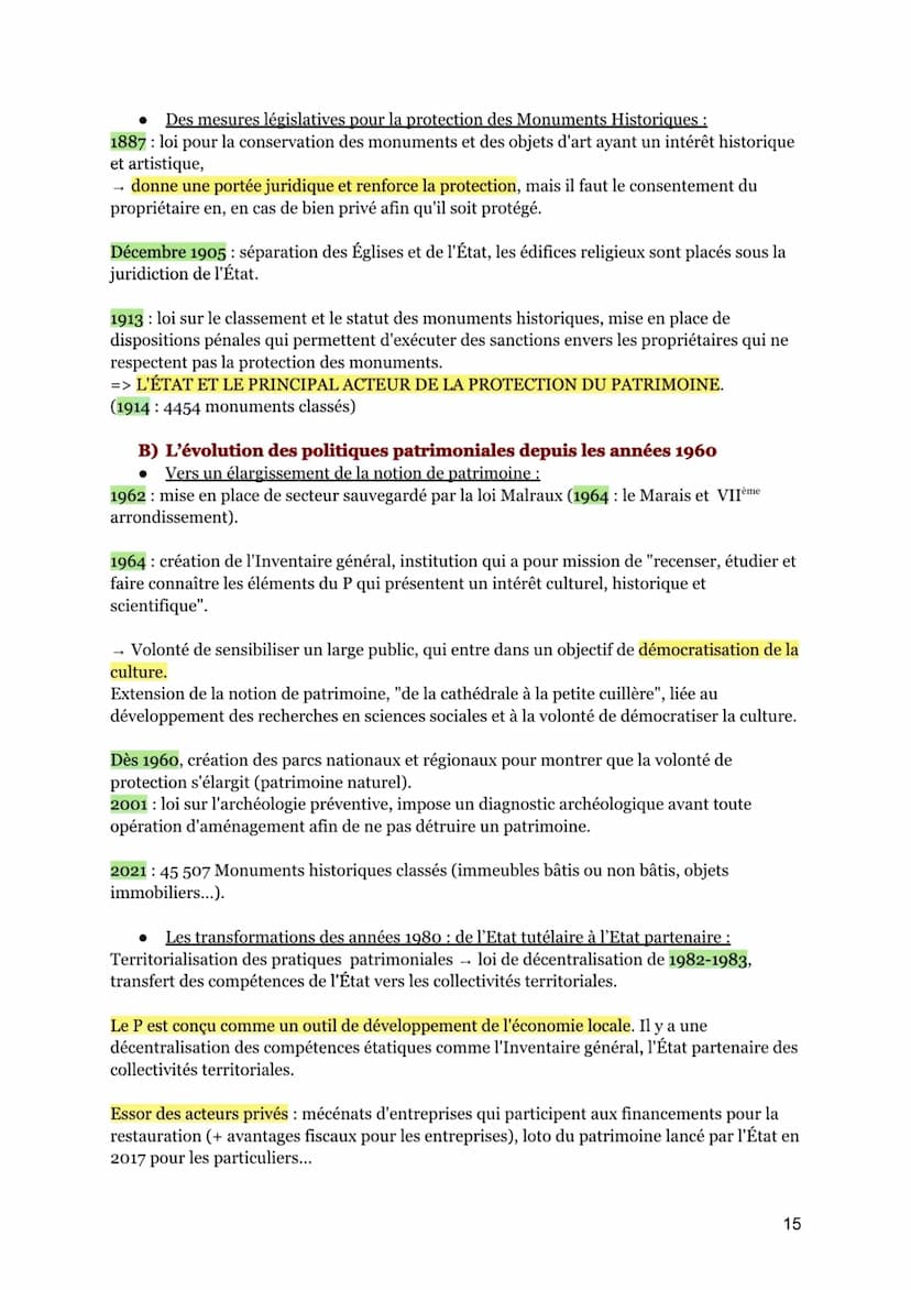 IDENTIFIER, PROTÉGER, VALORISER LE PATRIMOINE : ENJEUX
GÉOPOLITIQUES
AXE CONCLUSIF: La France et le patrimoine, des actions majeures de
valo