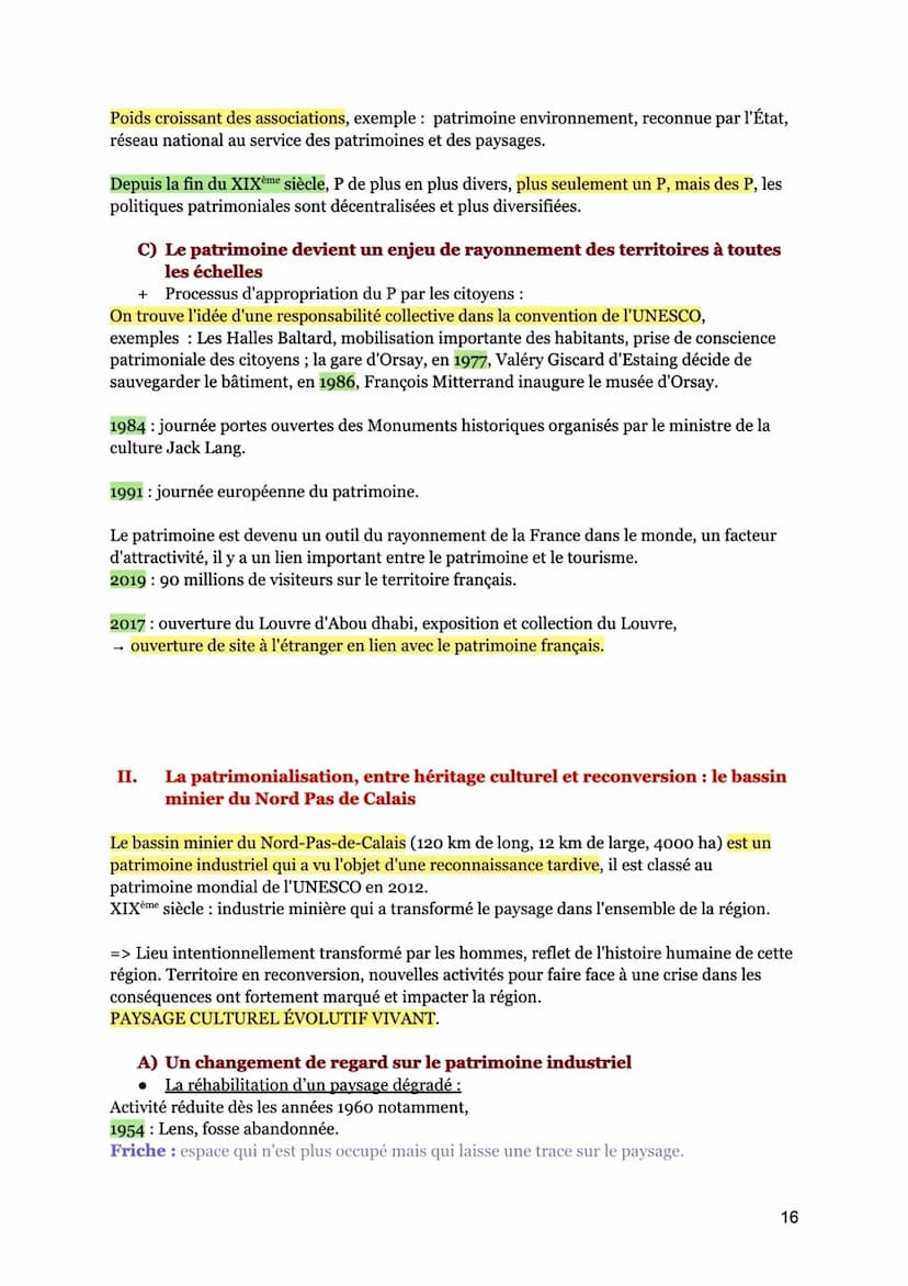 IDENTIFIER, PROTÉGER, VALORISER LE PATRIMOINE : ENJEUX
GÉOPOLITIQUES
AXE CONCLUSIF: La France et le patrimoine, des actions majeures de
valo