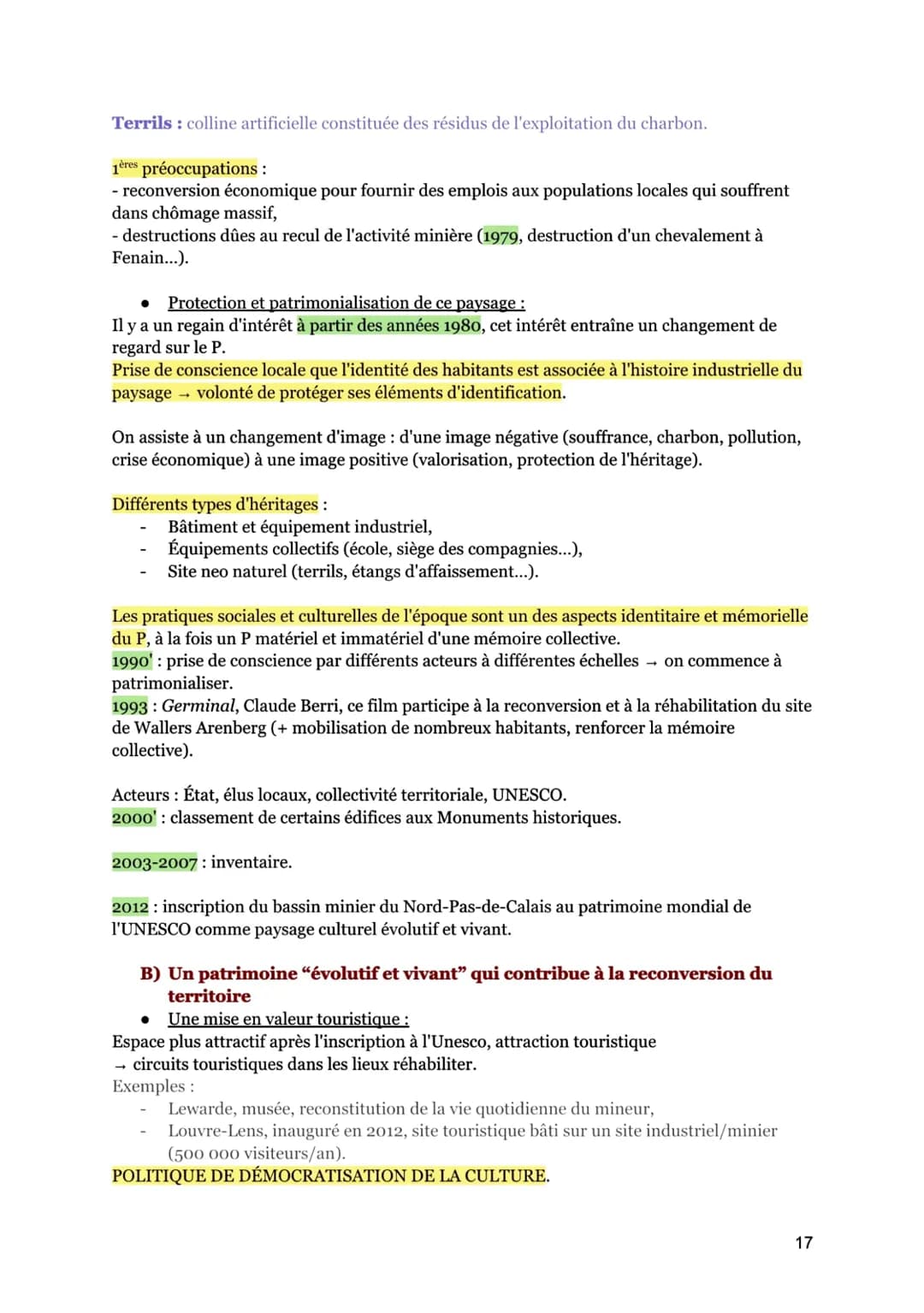 IDENTIFIER, PROTÉGER, VALORISER LE PATRIMOINE : ENJEUX
GÉOPOLITIQUES
AXE CONCLUSIF: La France et le patrimoine, des actions majeures de
valo
