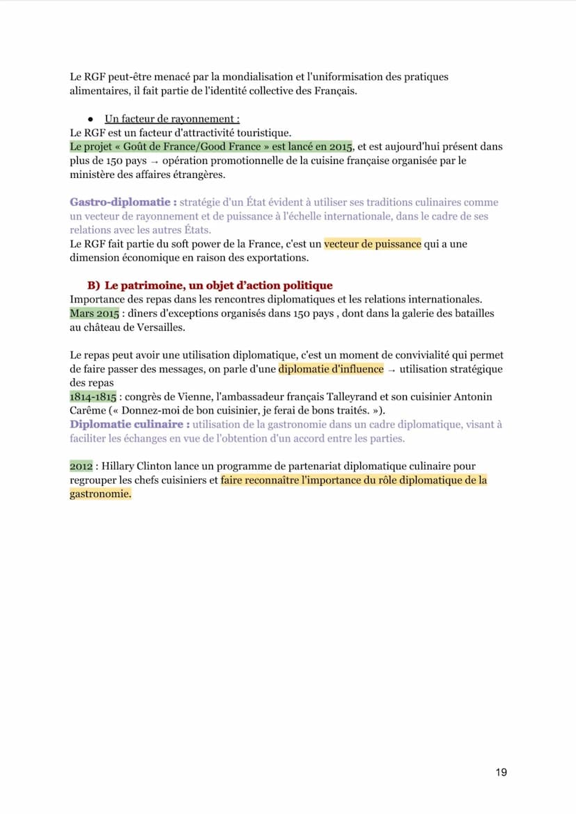 IDENTIFIER, PROTÉGER, VALORISER LE PATRIMOINE : ENJEUX
GÉOPOLITIQUES
AXE CONCLUSIF: La France et le patrimoine, des actions majeures de
valo