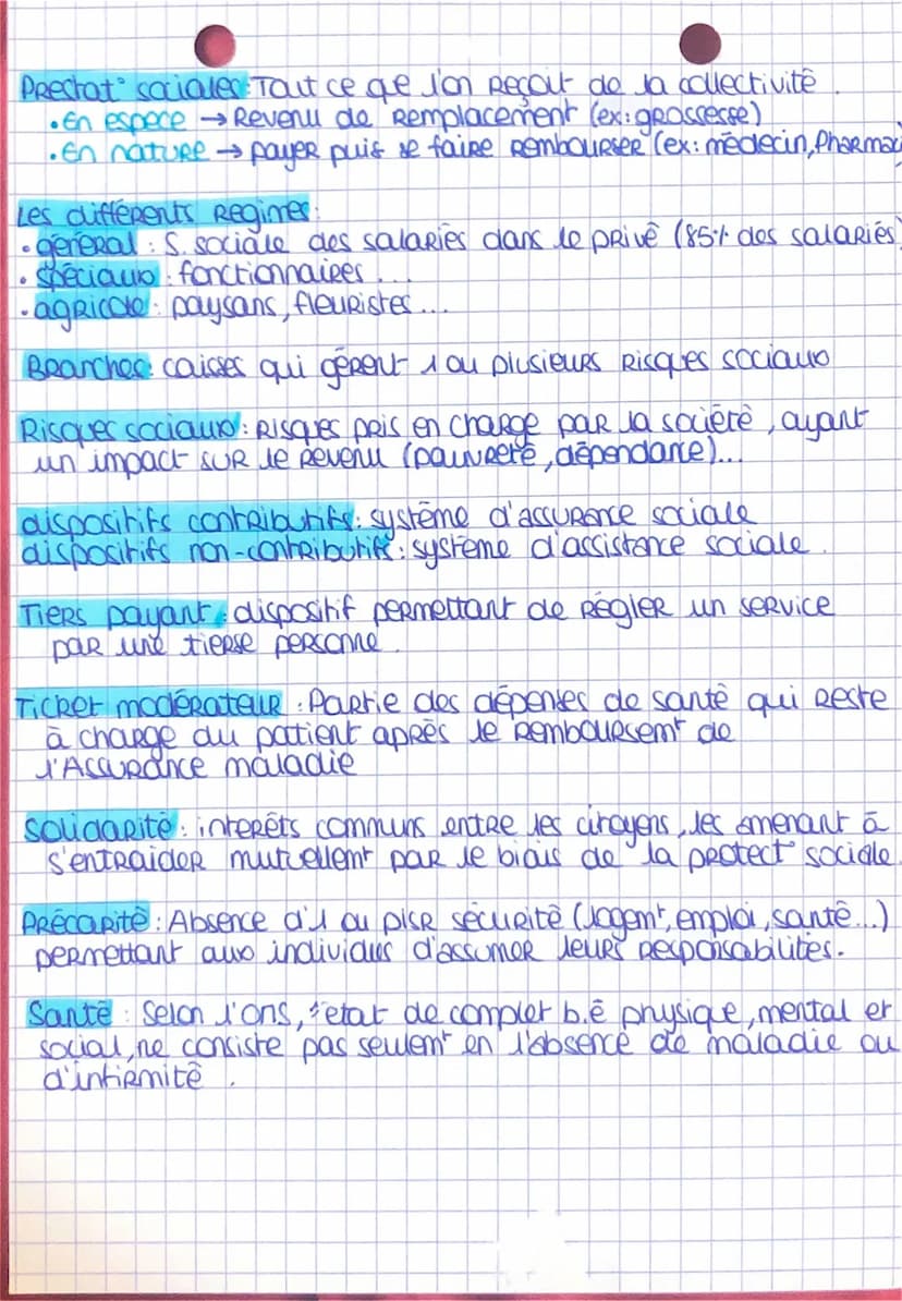 ST2S pôle 2
Protection Sociale
•
Protect sociale: ensemble de mécanismes de prevoyance
collective permettant aux individus de faire face aux