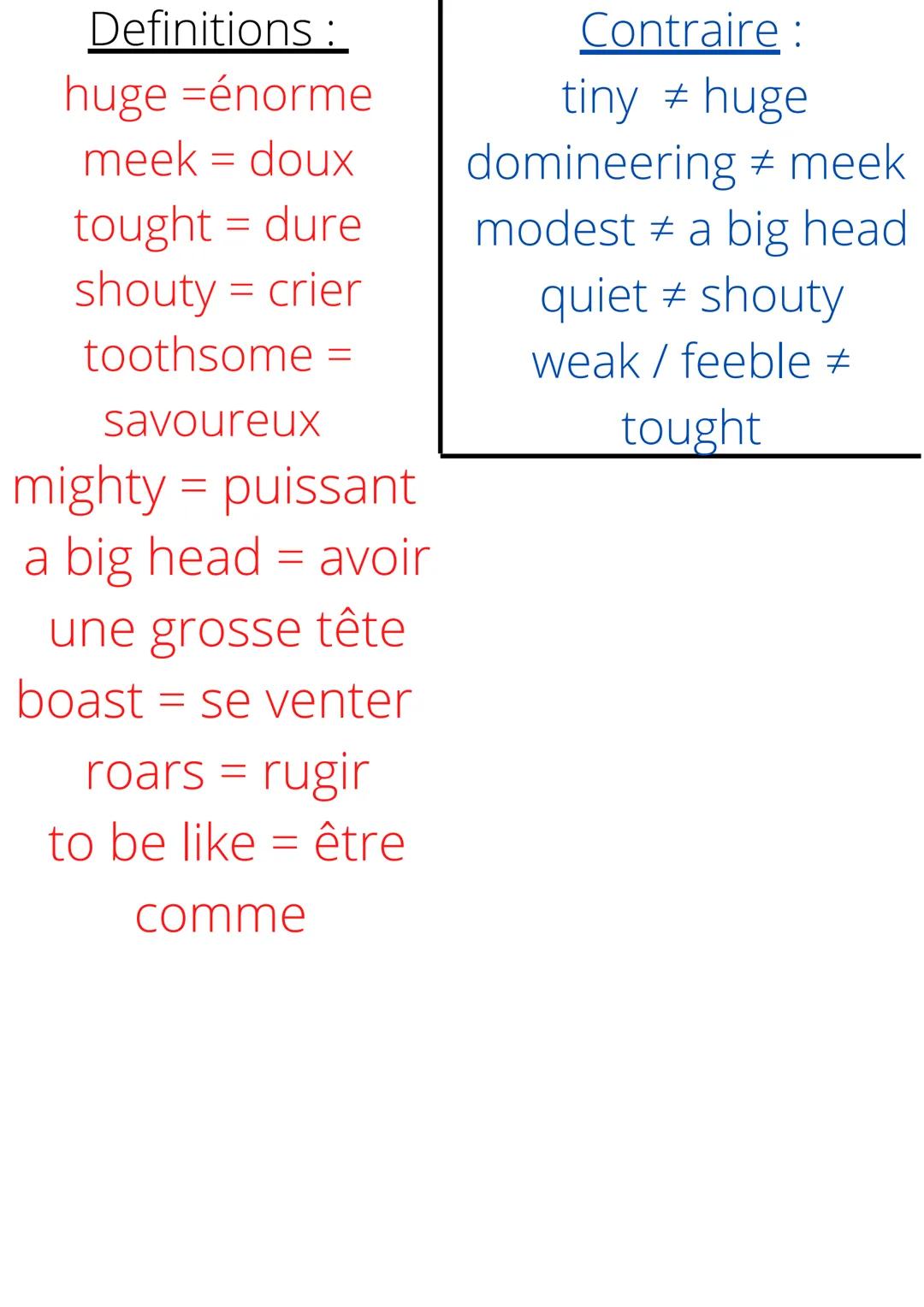 Anglais
BOTH
Pour comparer deux personnes ou choses, on utilise
BOTH quand ils ont, tous les deux, une même
caractéristique.
BOTH peut se pl